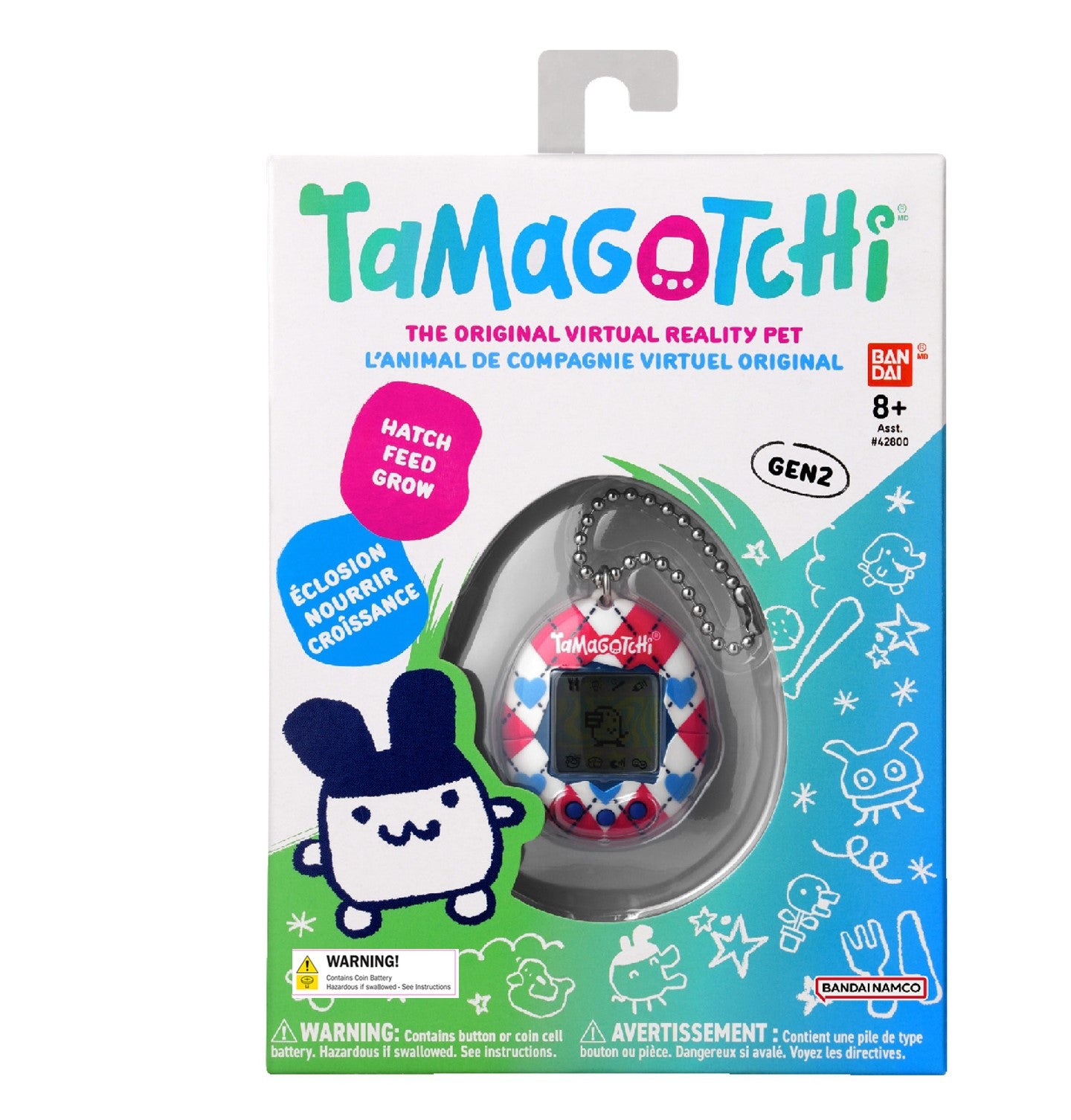 Tamagotchi Original Gen 2 Argyle Heart