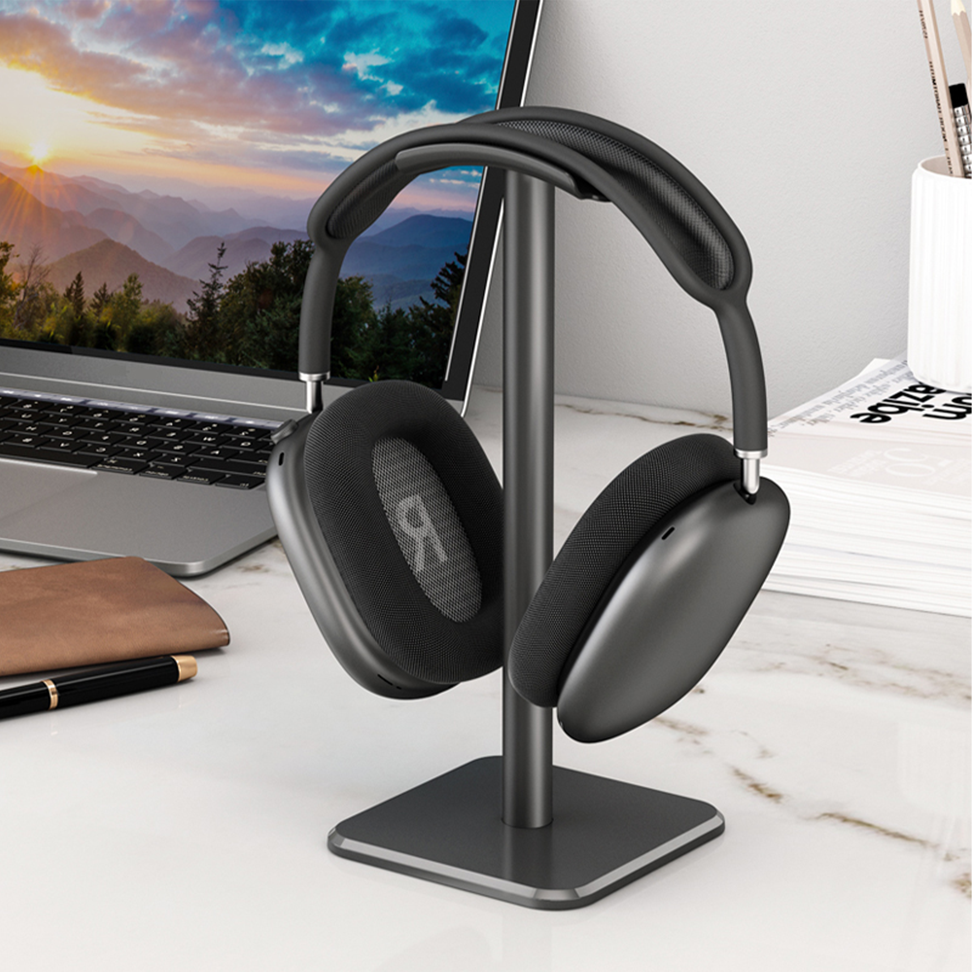 Playmax Aluminium Headset Stand- Black