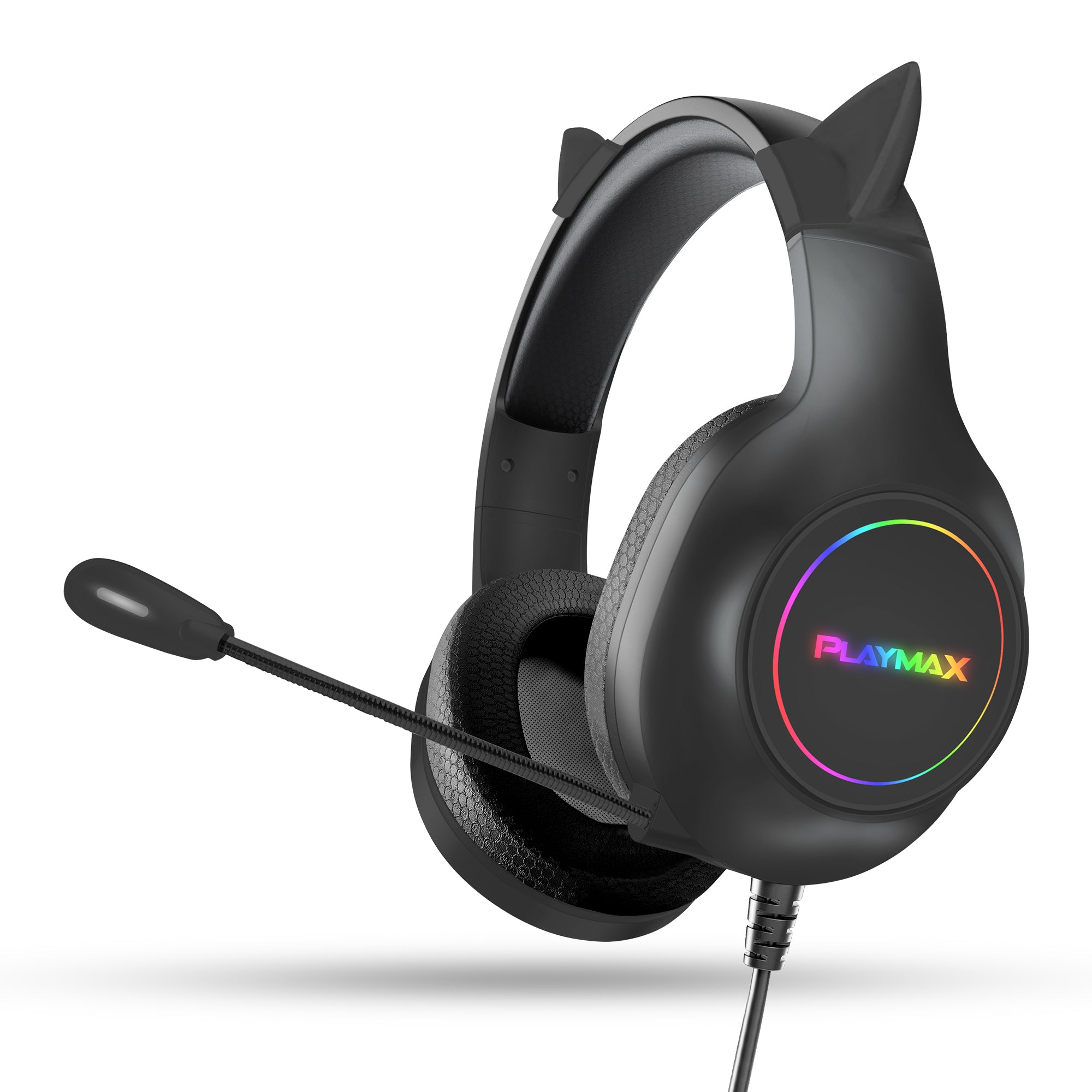 Playmax RGB Cat Ear Headset - Black