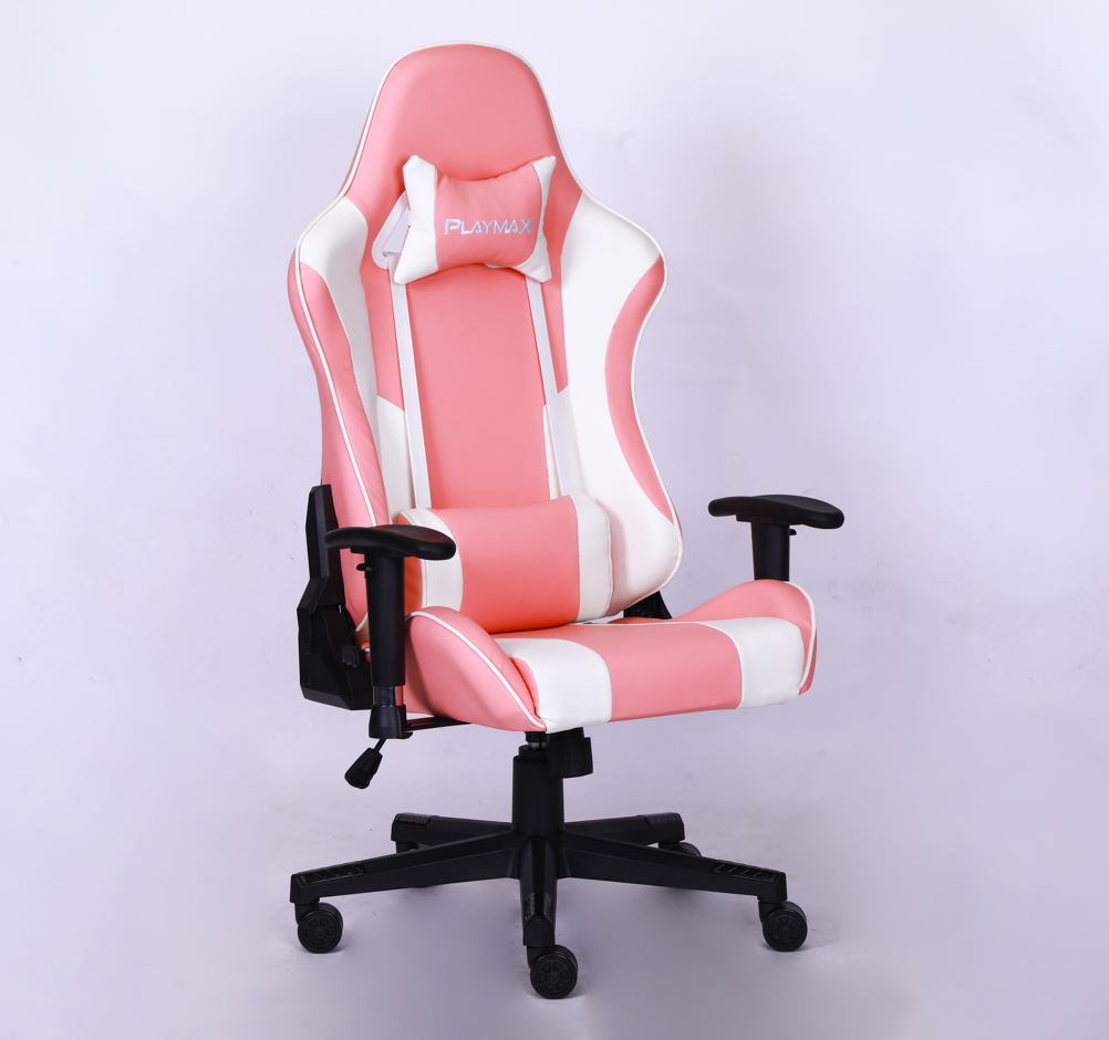 Playmax Elite Gaming Chair - Pink and White