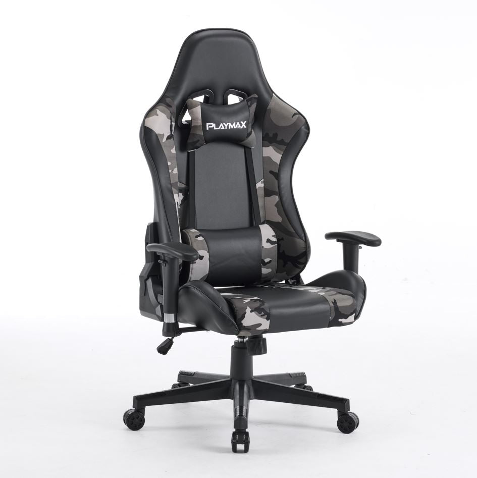 Playmax Elite Gaming Chair - Fabric Black and Grey Camo