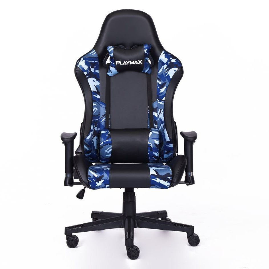 Playmax Elite Fabric Gaming Chair - Blue Camo