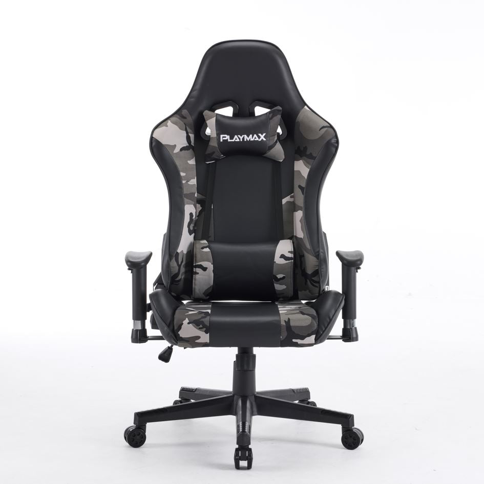 Playmax Elite Gaming Chair - Fabric Black and Grey Camo