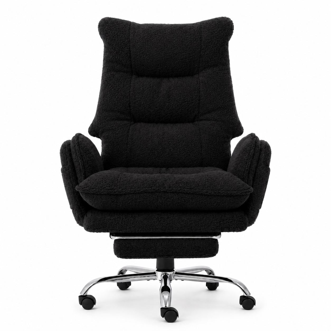 Playmax Studio Cloud Gaming Chair Cross leg Teddy Black