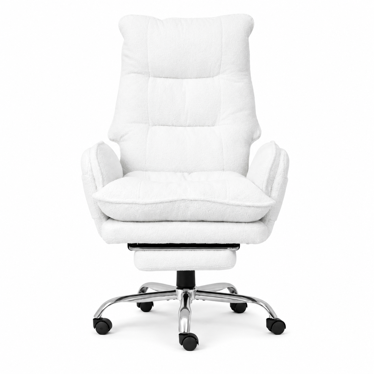 Playmax Studio Cloud Gaming Chair Cross leg Teddy White