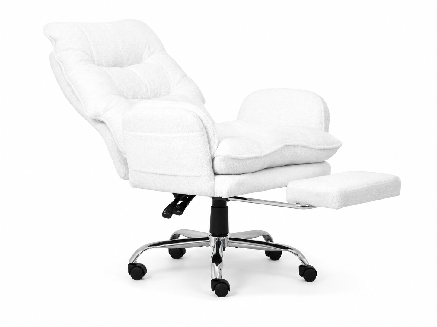 Playmax Studio Cloud Gaming Chair Cross leg Teddy White