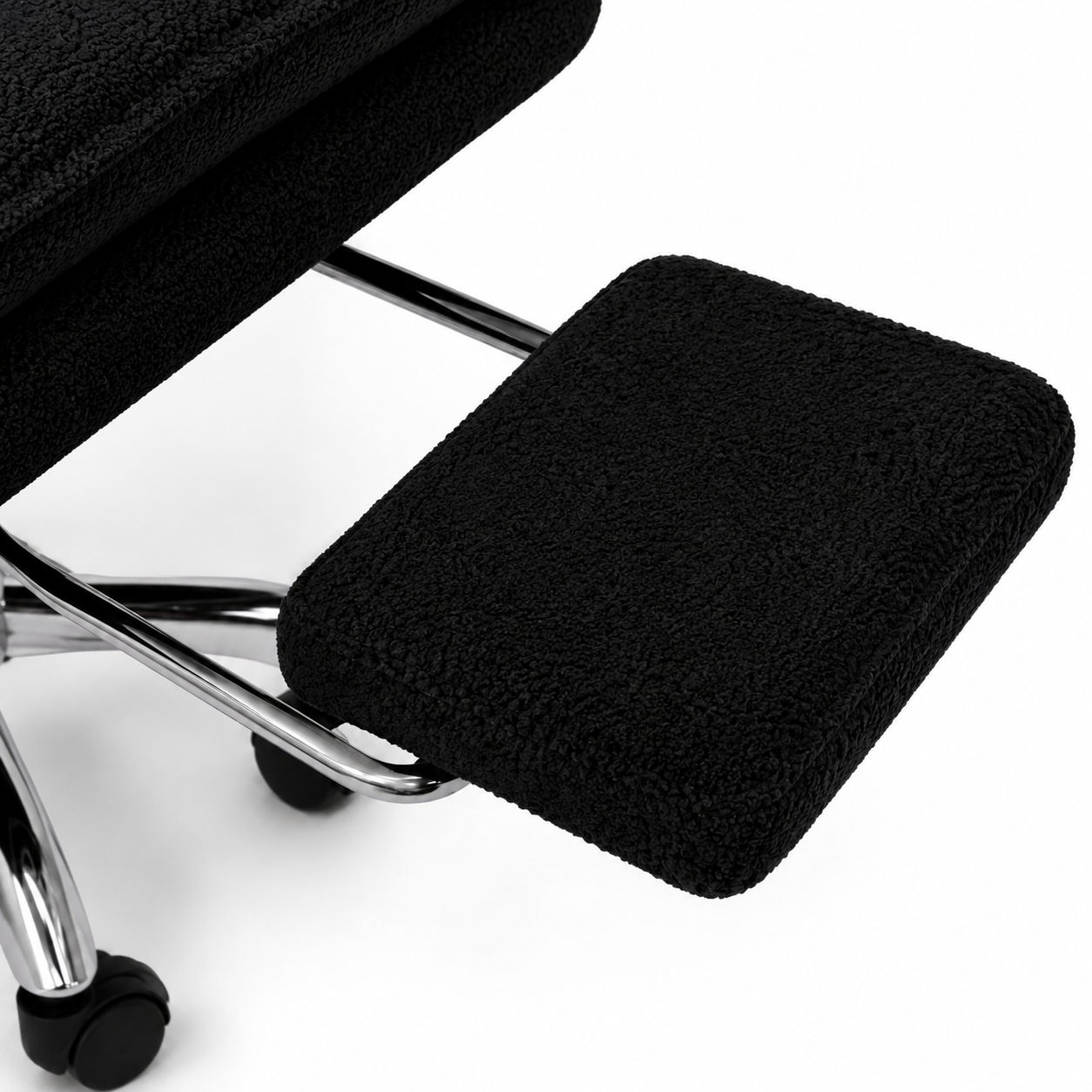 Playmax Studio Cloud Gaming Chair Cross leg Teddy Black