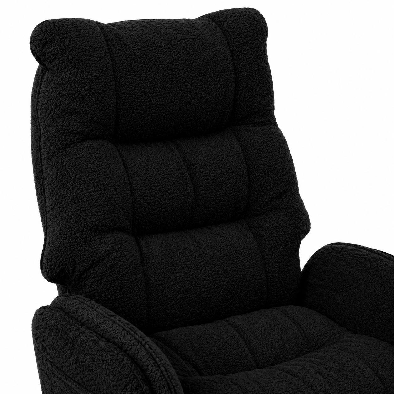 Playmax Studio Cloud Gaming Chair Cross leg Teddy Black