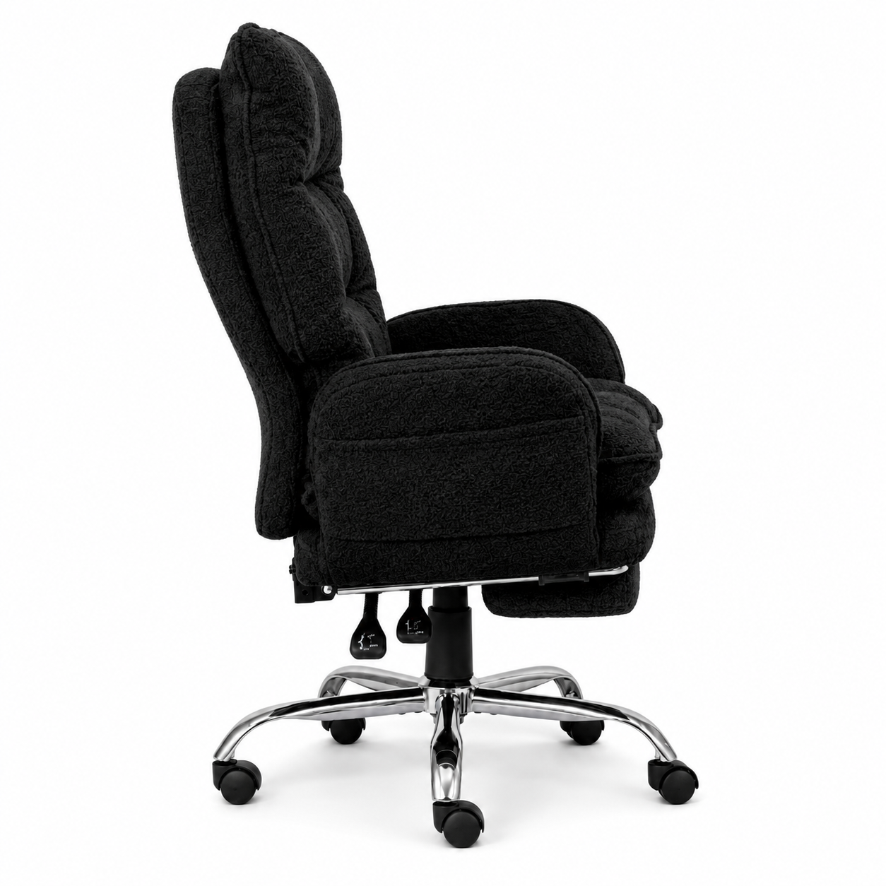 Playmax Studio Cloud Gaming Chair Cross leg Teddy Black