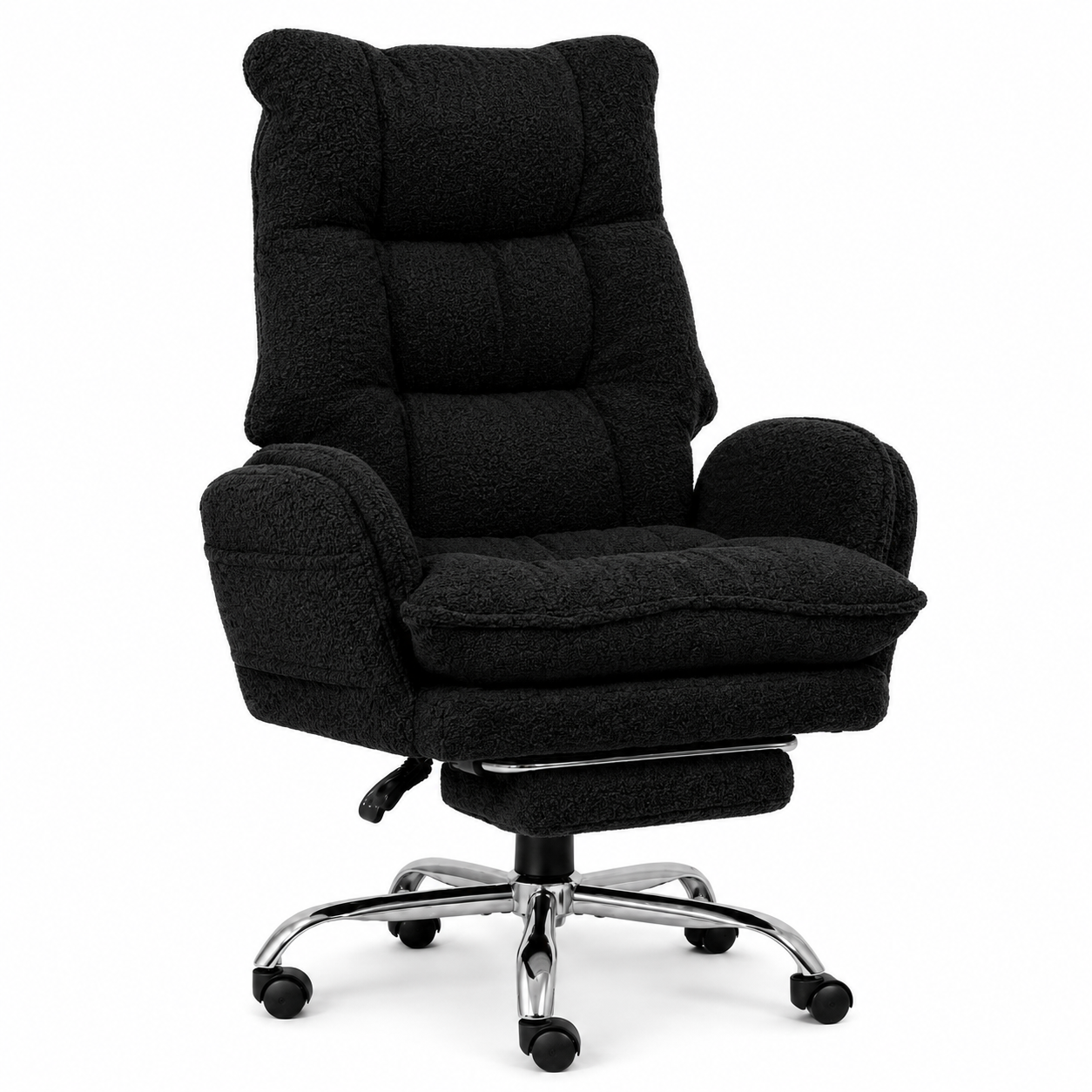 Playmax Studio Cloud Gaming Chair Cross leg Teddy Black