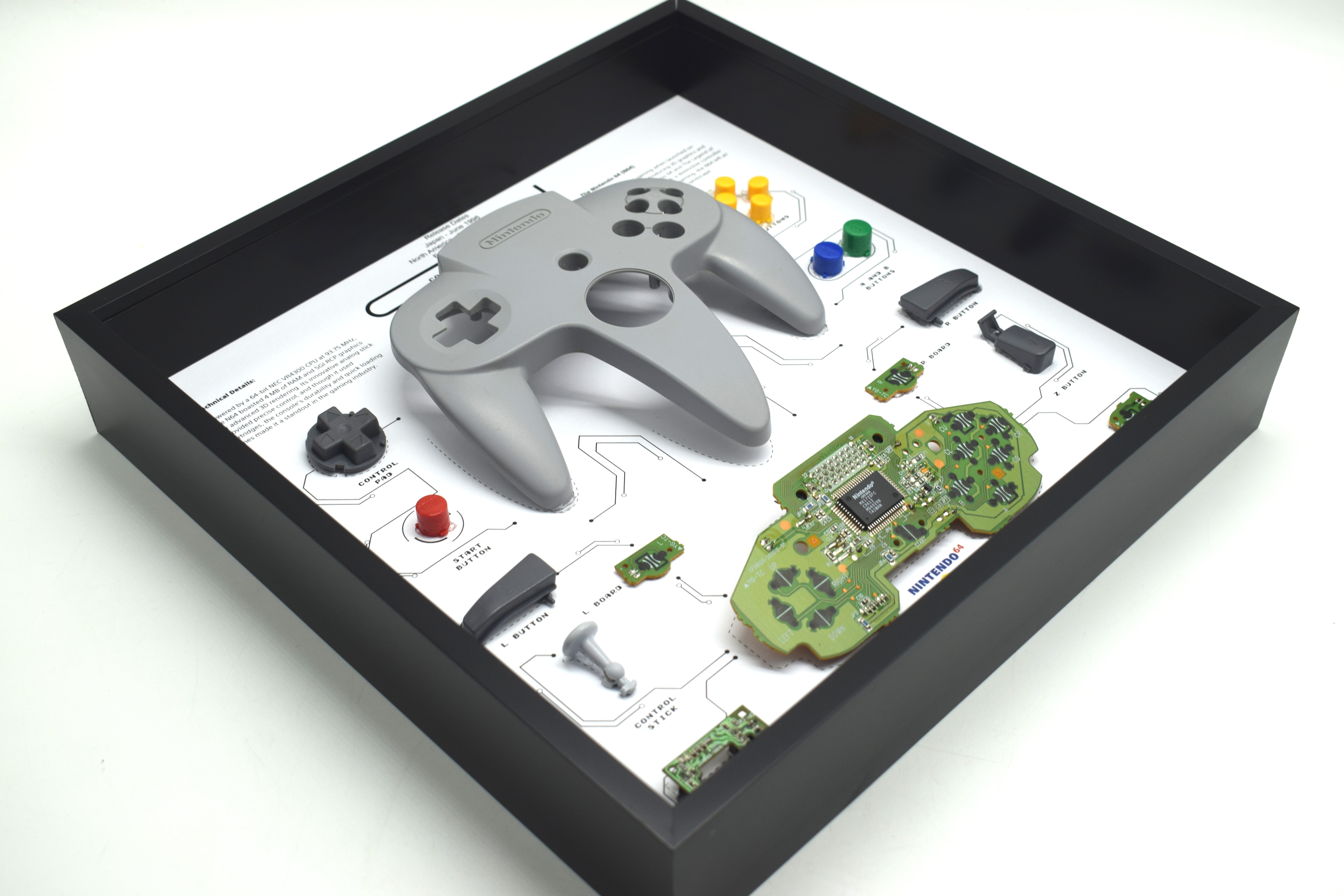 Retro Nintendo N64 Controller Grey Display Photo Frame