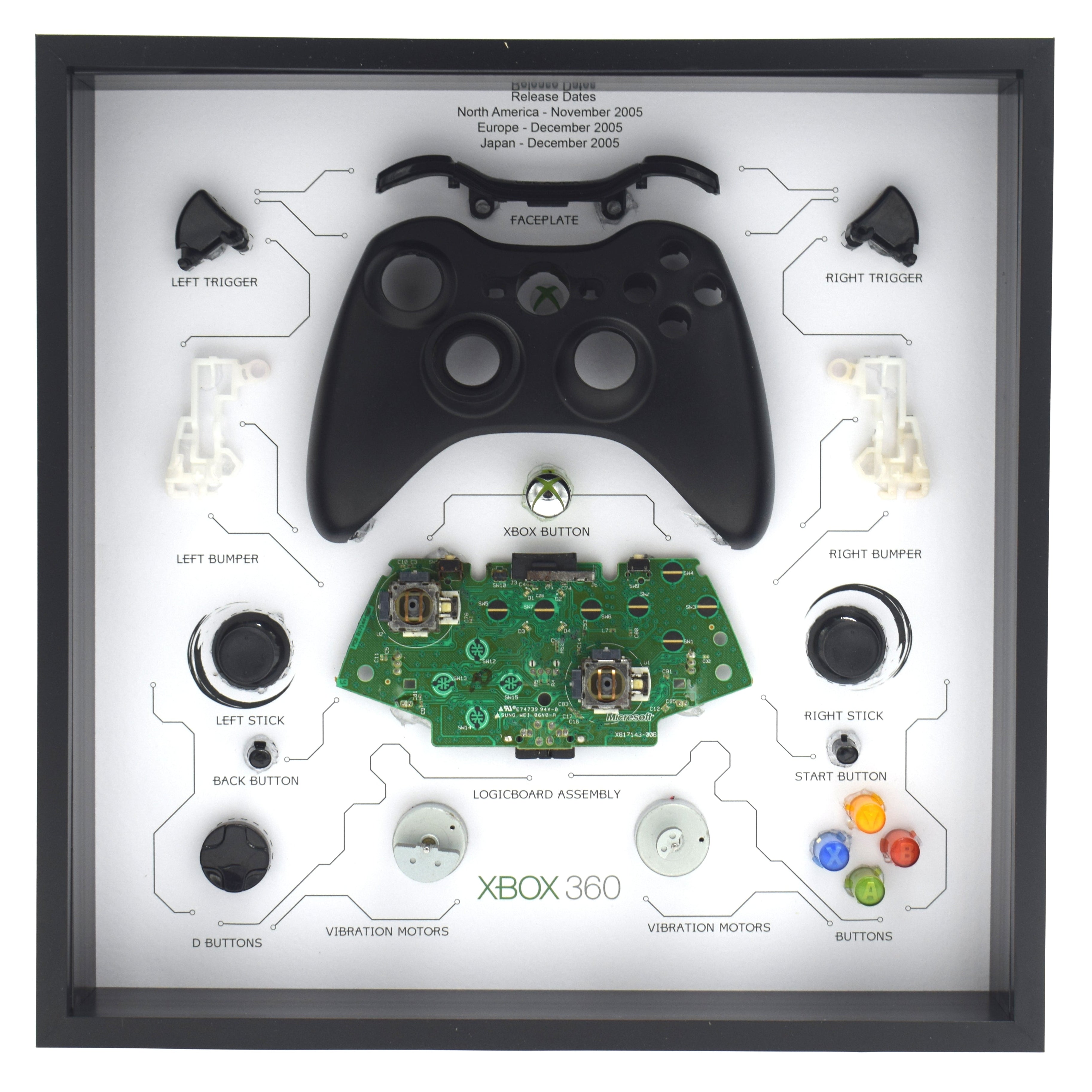 Retro Microsoft Xbox 360 Wireless Controller Display Photo Frame