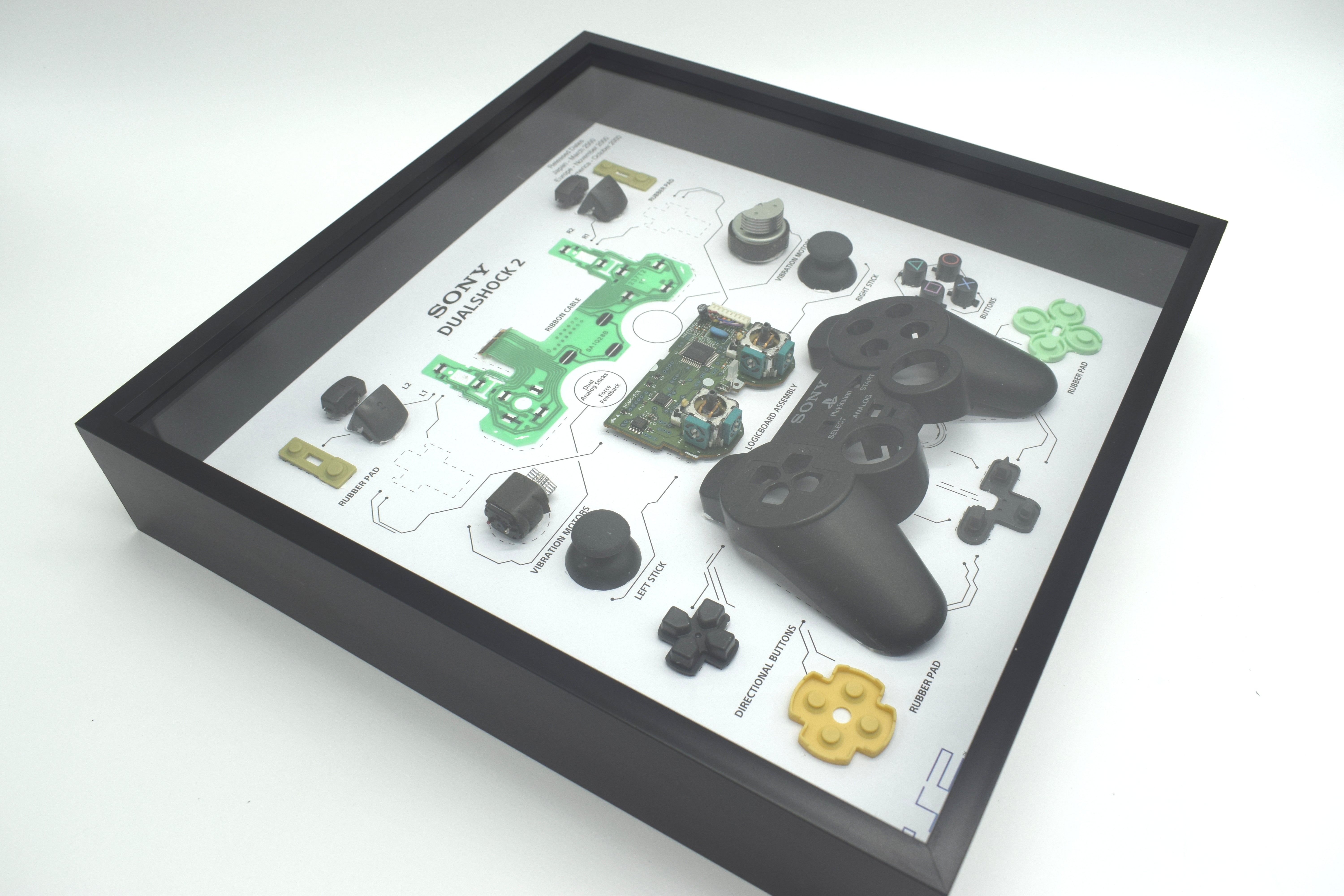 Retro Sony PS2 Dual Shock 2 Controller Display Photo Frame