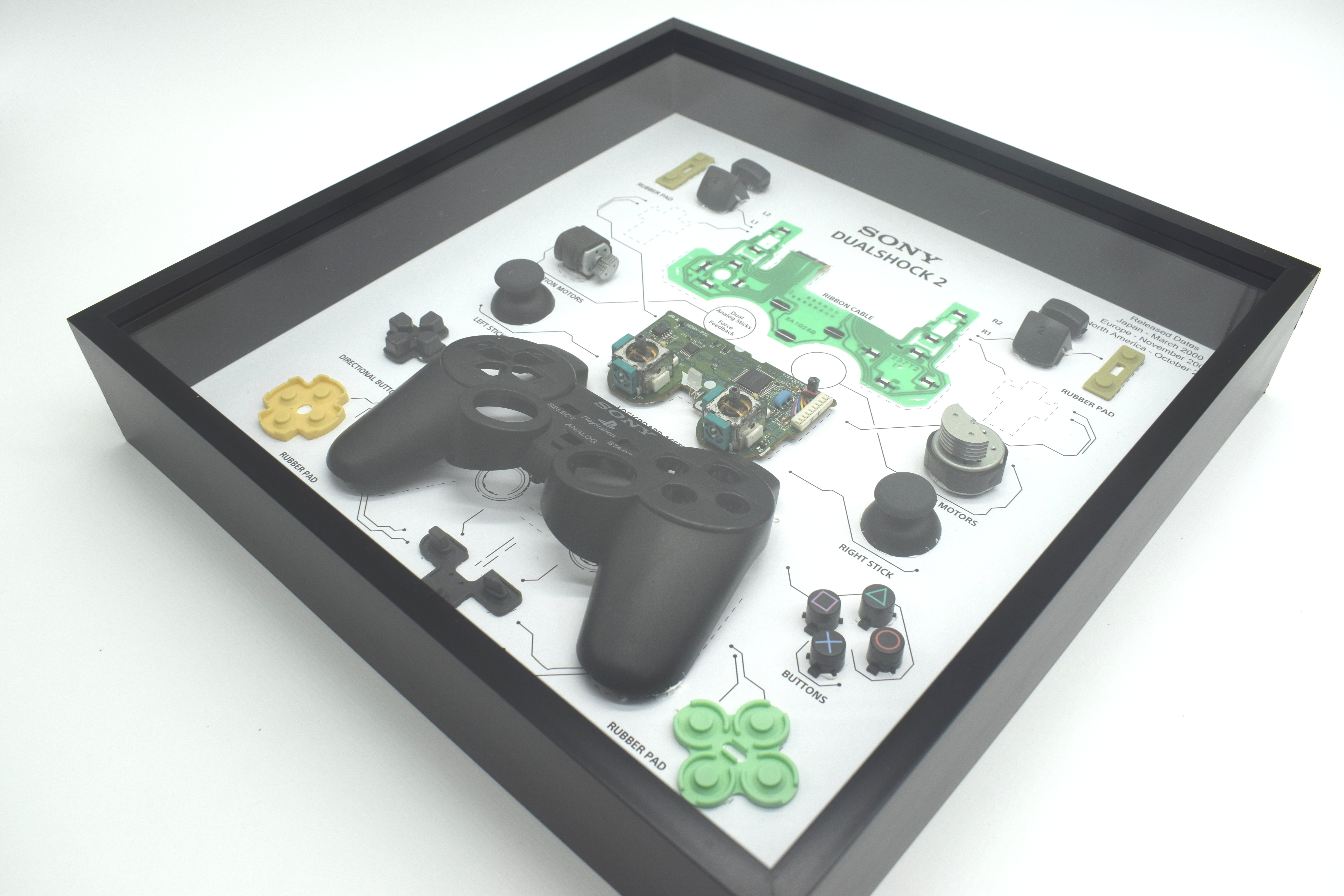 Retro Sony PS2 Dual Shock 2 Controller Display Photo Frame