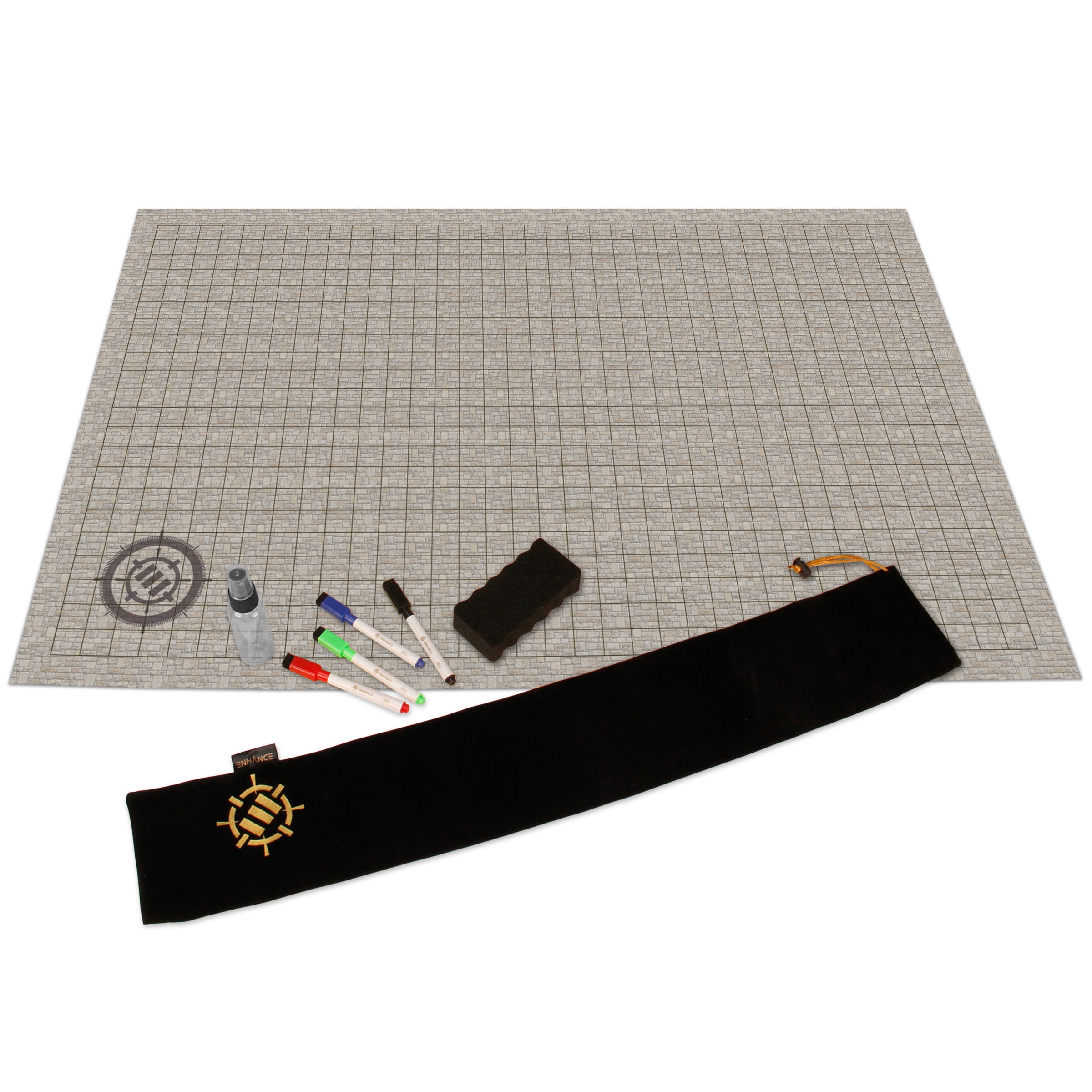 Enhance Tabletop RPG Grid Mat Campaign Kit - Stone Terrain