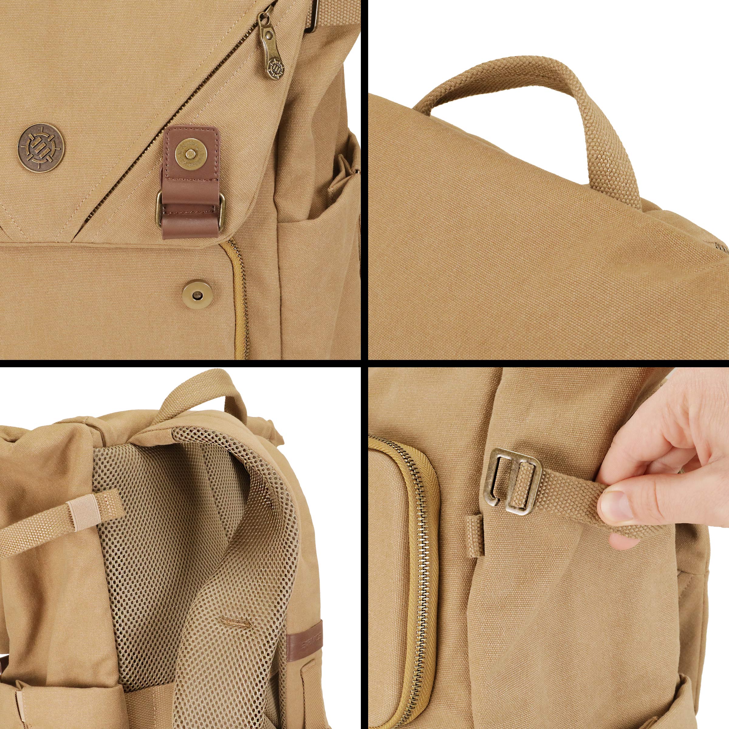 Enhance Tabletop Venture RPG Canvas Backpack Tan
