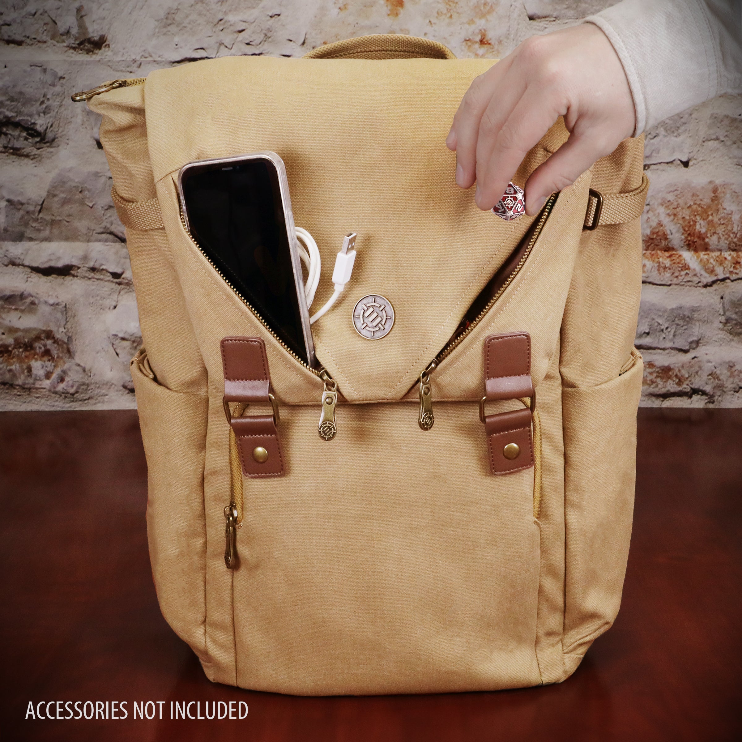 Enhance Tabletop Venture RPG Canvas Backpack Tan