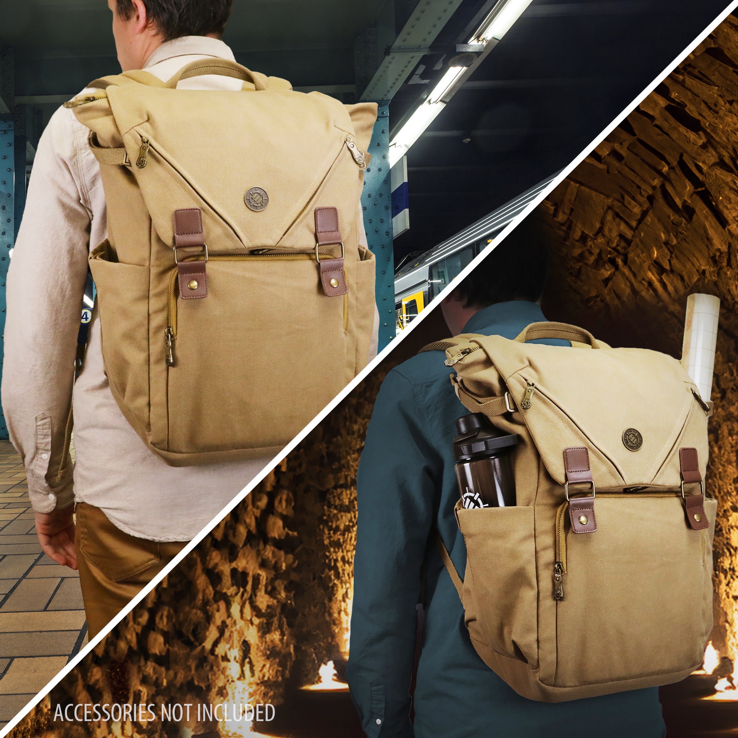 Enhance Tabletop Venture RPG Canvas Backpack Tan