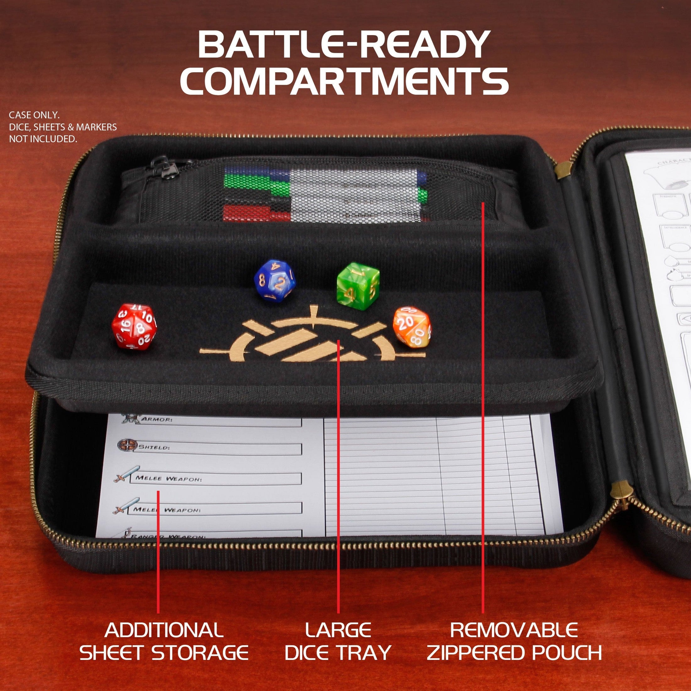 ENHANCE Tabletop Gaming RPG Organizer Case