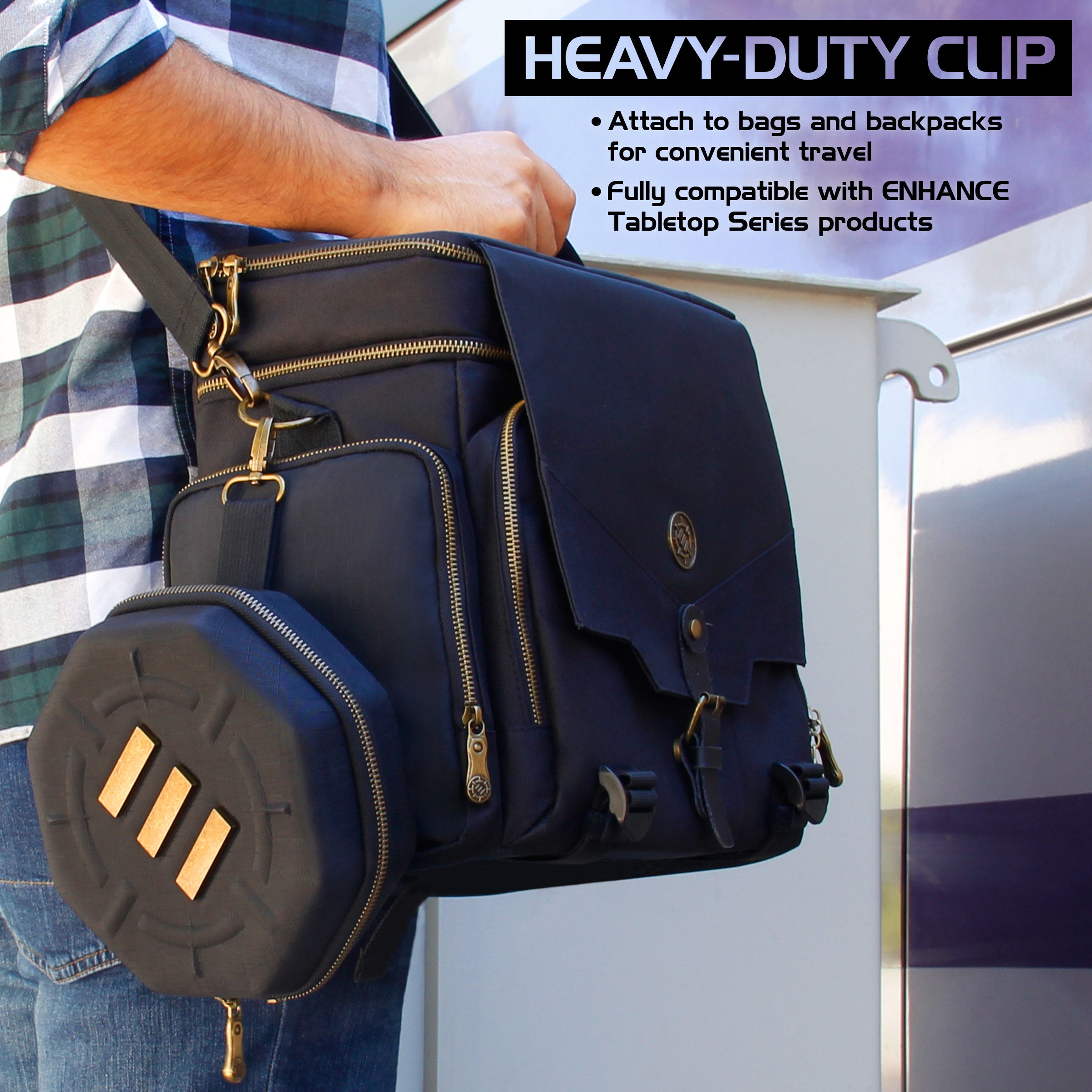 ENHANCE Tabletop Gaming Dice Case and Rolling Tray