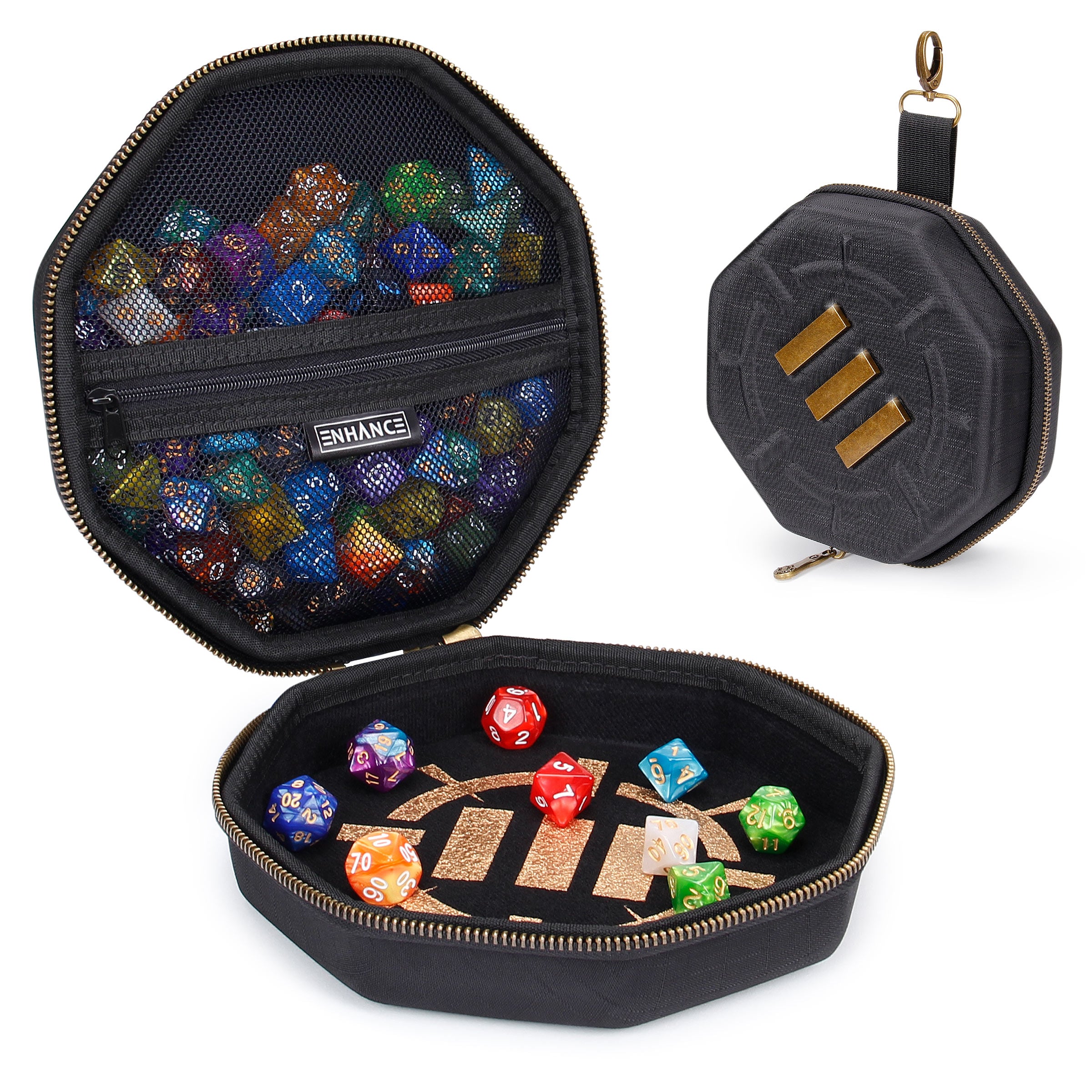 ENHANCE Tabletop Gaming Dice Case and Rolling Tray