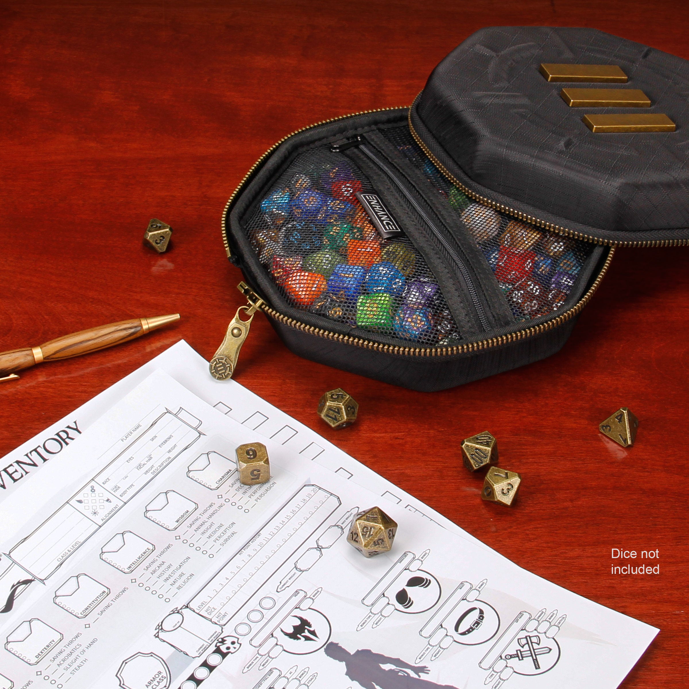ENHANCE Tabletop Gaming Dice Case and Rolling Tray