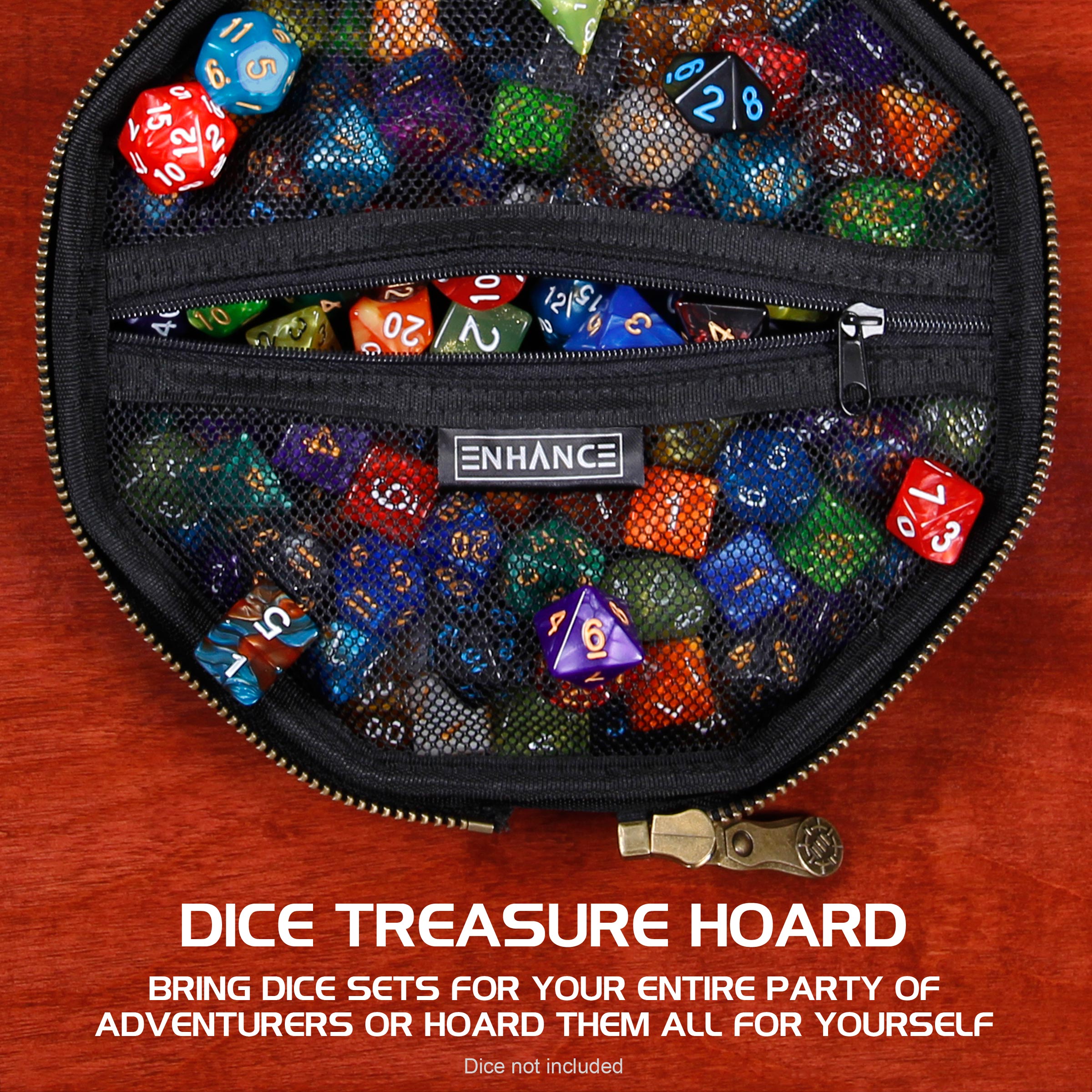 ENHANCE Tabletop Gaming Dice Case and Rolling Tray