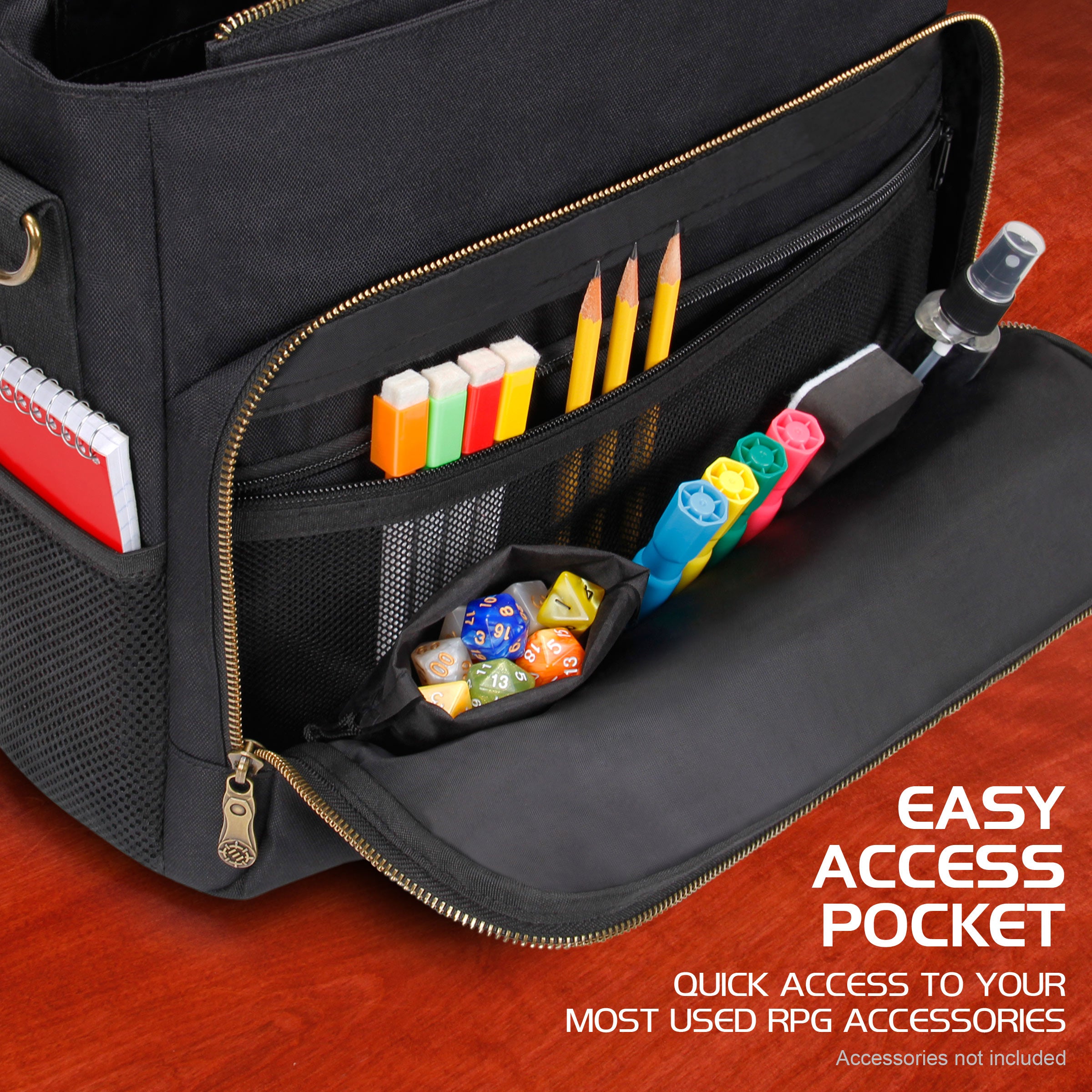 ENHANCE Tabletop Gaming RPG Player's Messenger Bag