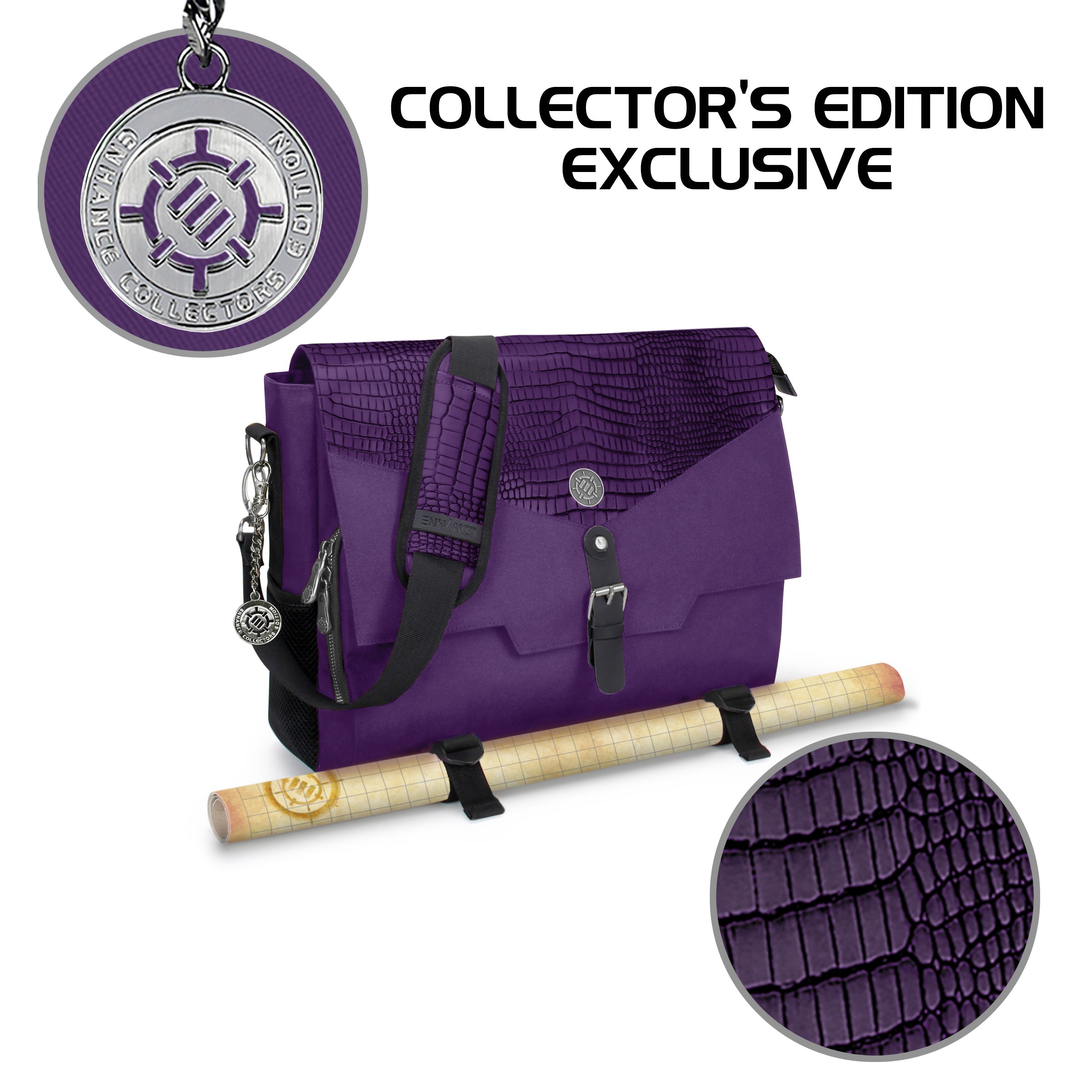 ENHANCE RPG Player's Messenger DnD Bag Collector's Edition (Dragon Purple)