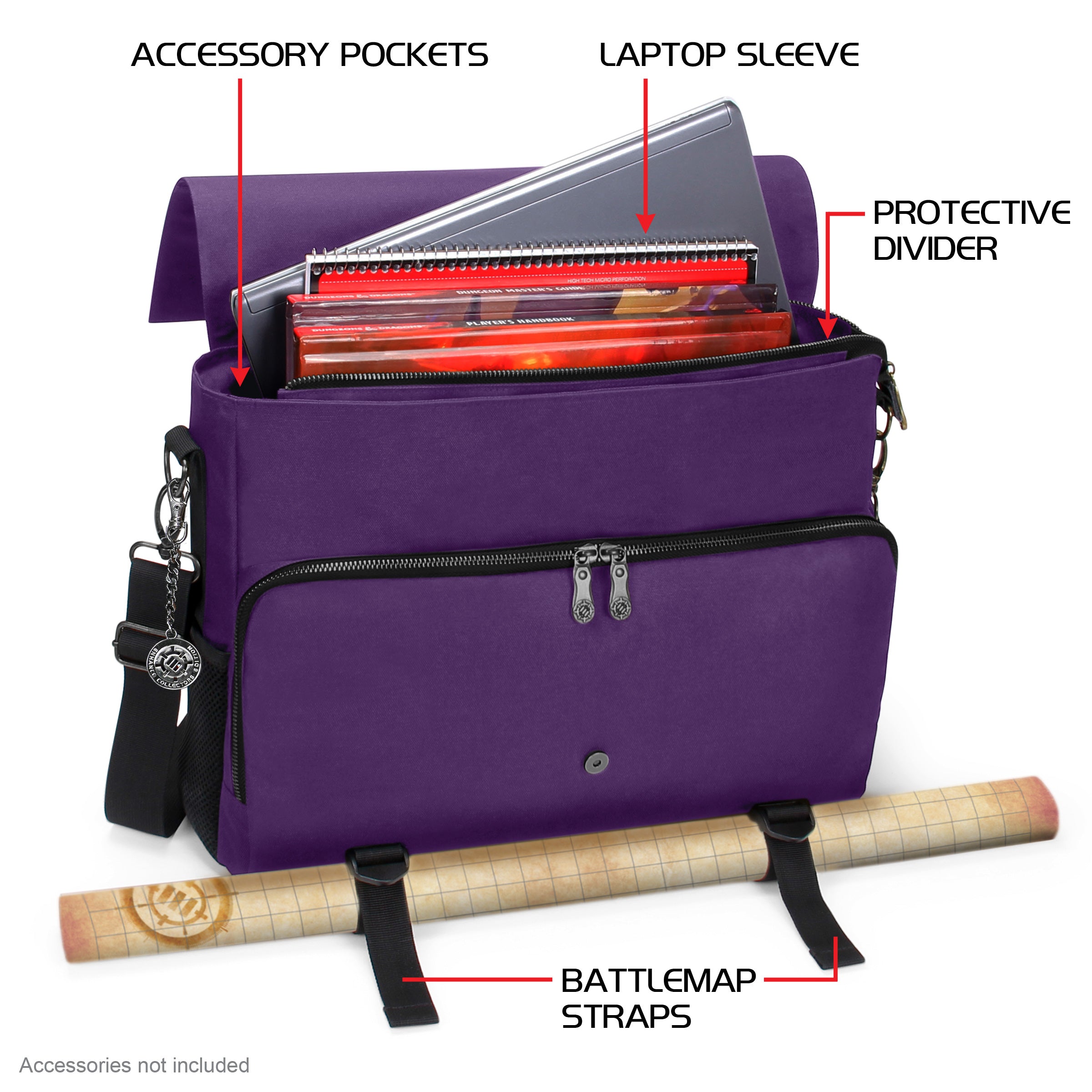 ENHANCE RPG Player's Messenger DnD Bag Collector's Edition (Dragon Purple)