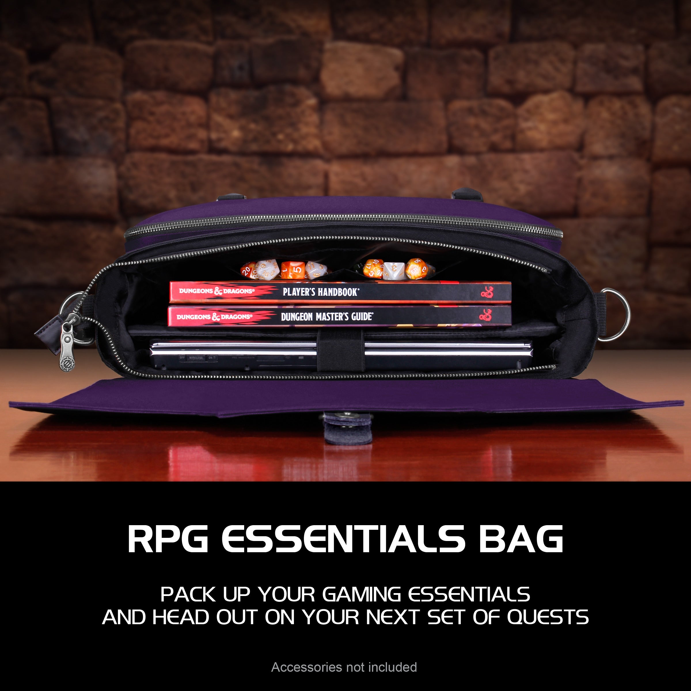 ENHANCE RPG Player's Messenger DnD Bag Collector's Edition (Dragon Purple)