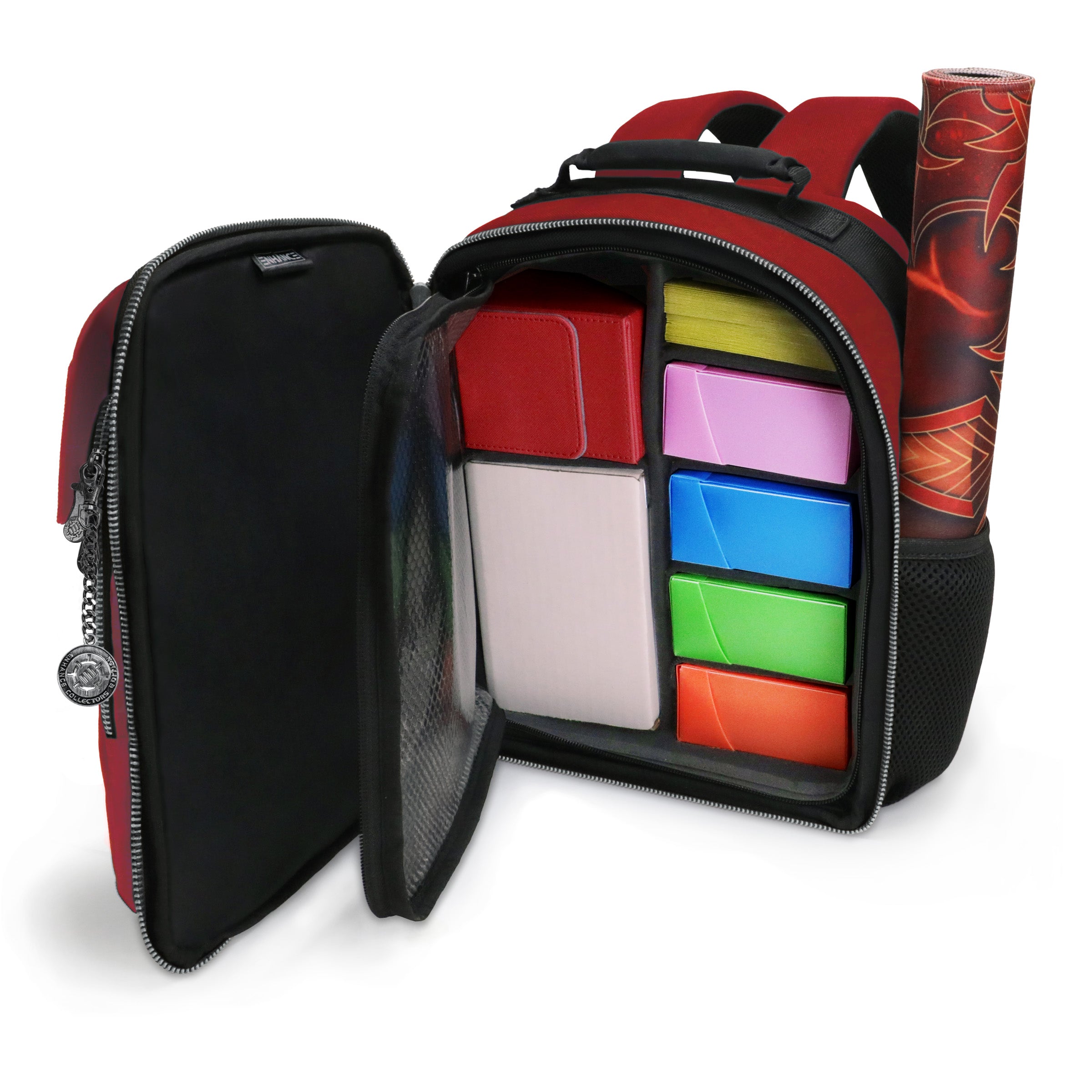 Enhance Tabletop Collectors Edition Compact Trading Card Backpack - Red