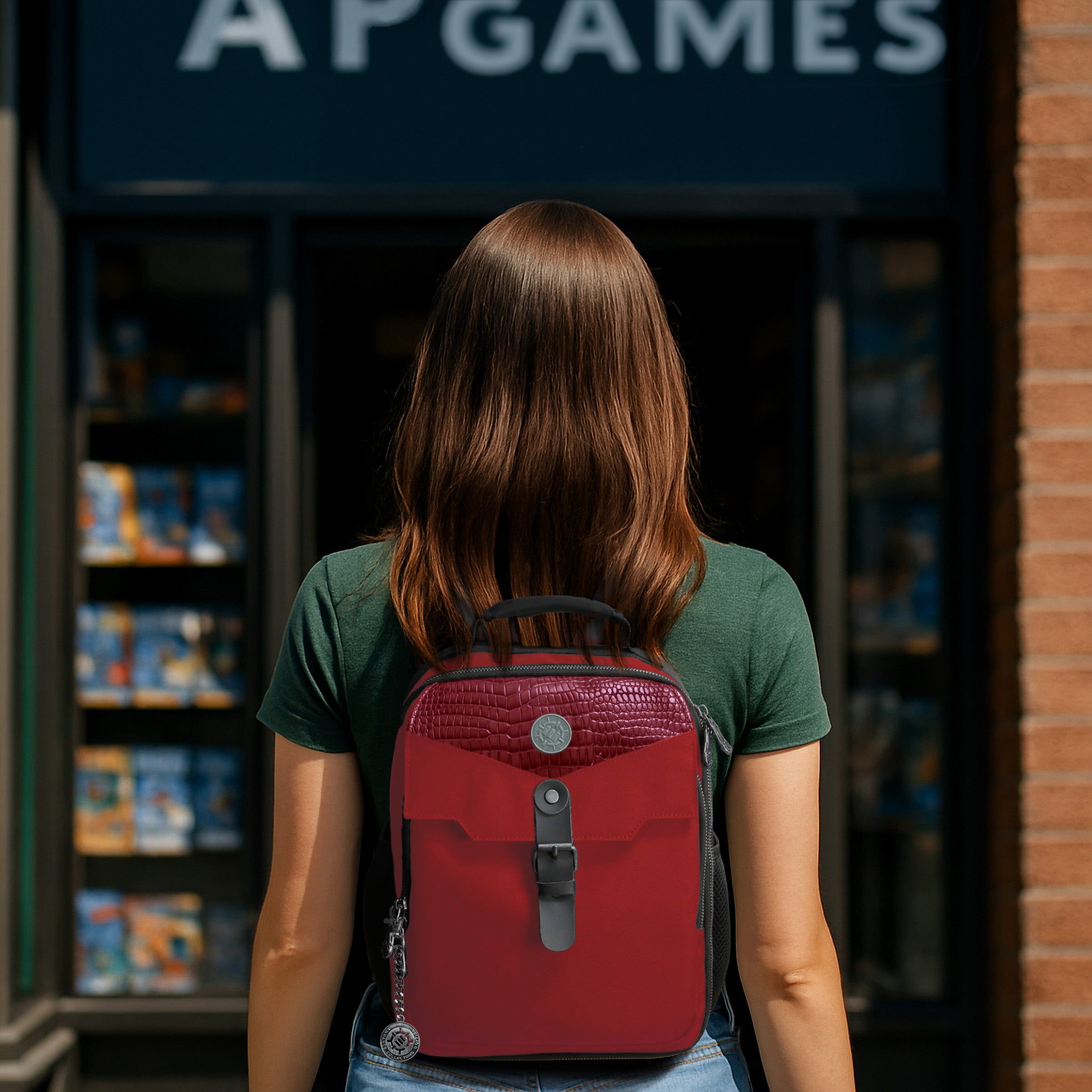 Enhance Tabletop Collectors Edition Compact Trading Card Backpack - Red