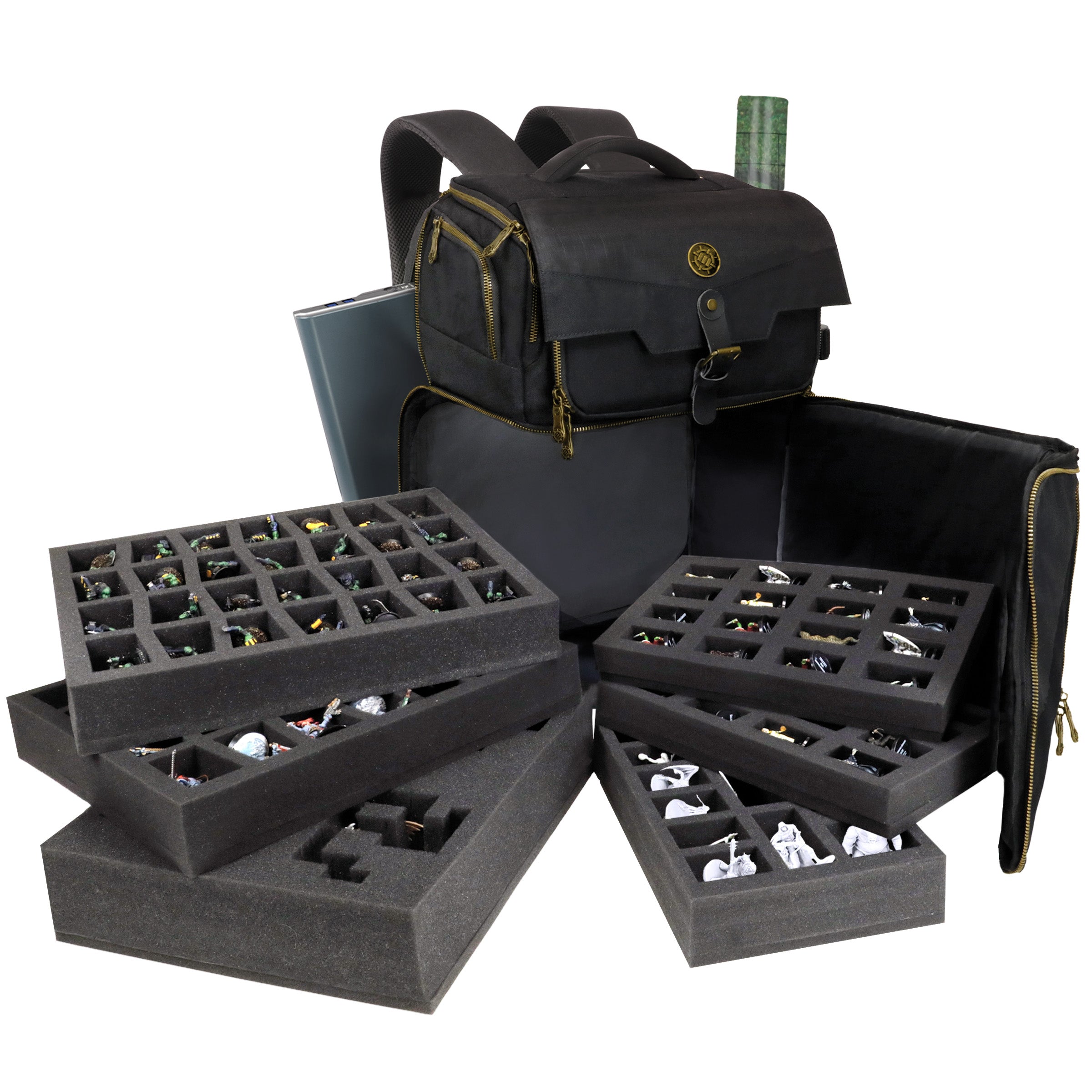Enhance Miniature Painting Storage Backpack Black