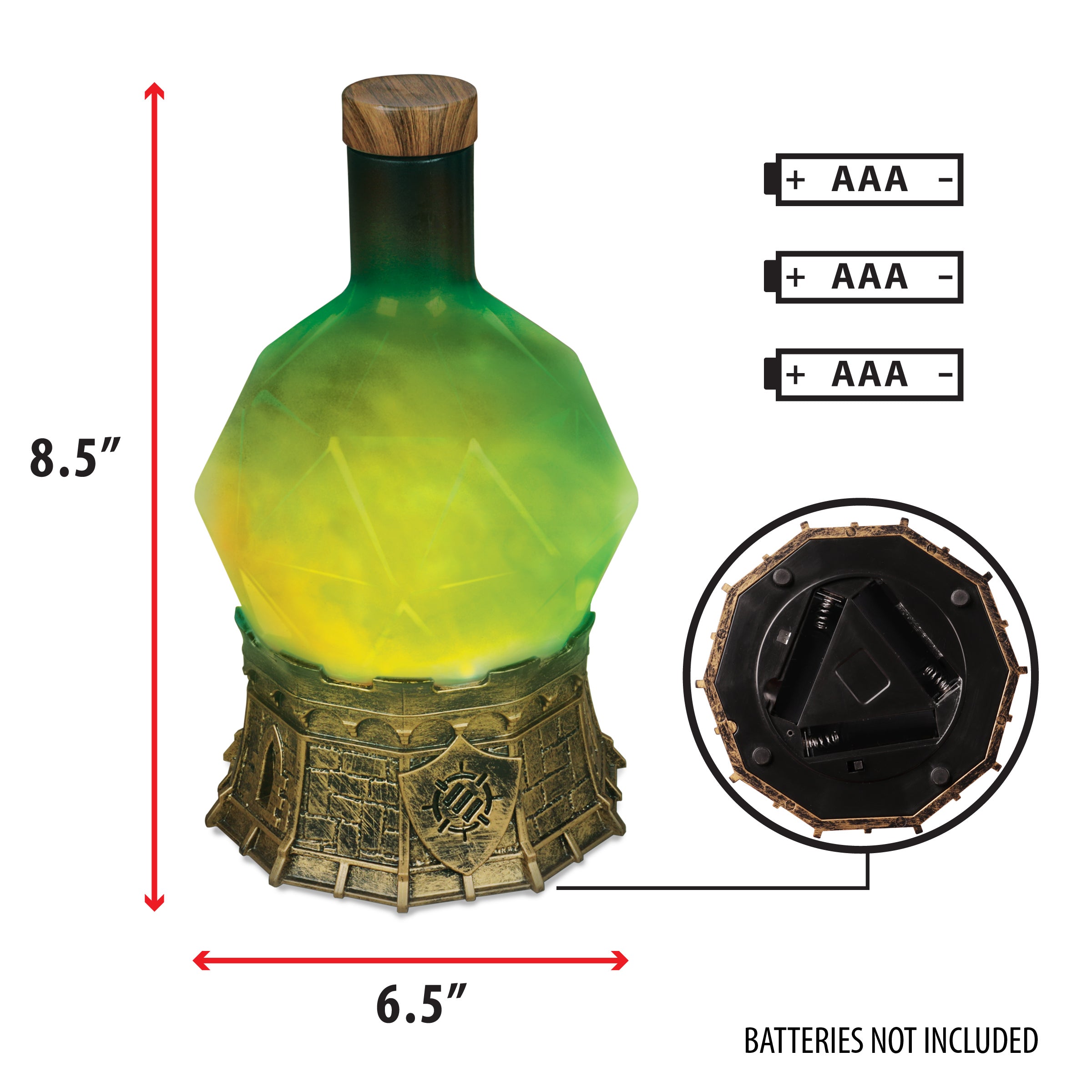 ENHANCE Gaming Sorcerer's Potion Light with Swirling Mystical Brew (Green)