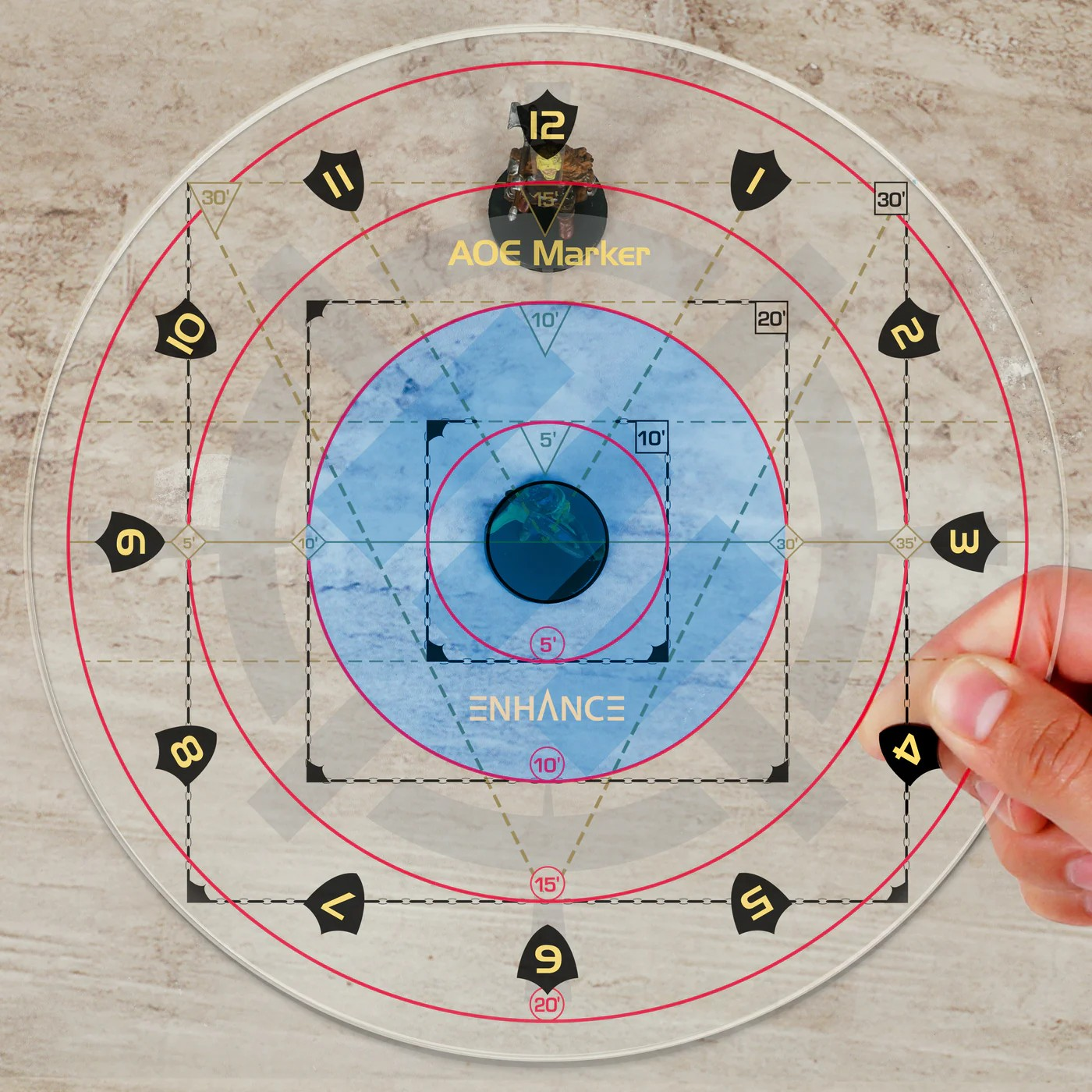Enhance Tabletop AOE Damage Marker - Clear