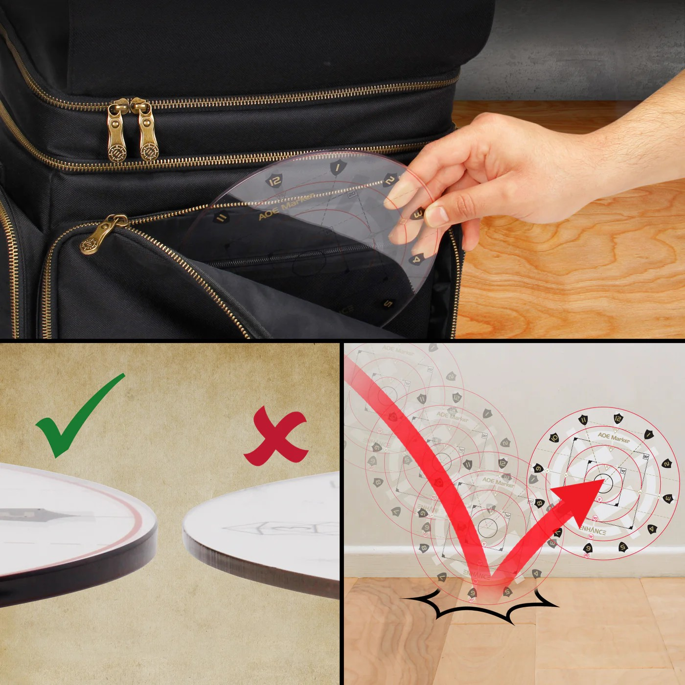 Enhance Tabletop AOE Damage Marker - Clear