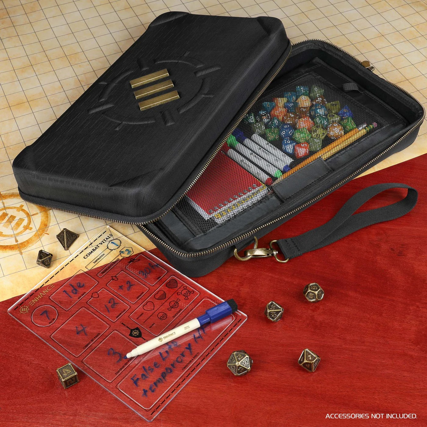 ENHANCE Tabletop Community Dice Rolling Tray & Dice Case