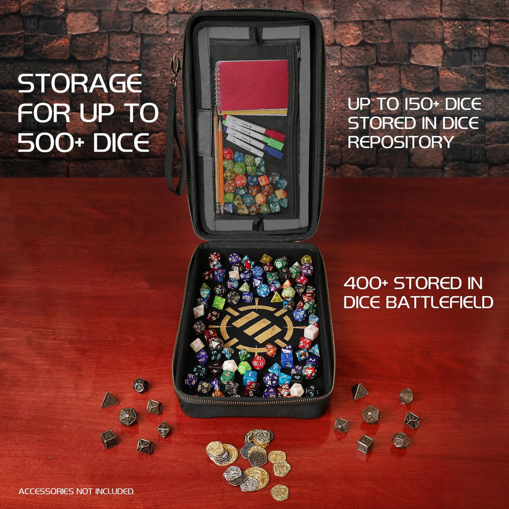 ENHANCE Tabletop Community Dice Rolling Tray & Dice Case