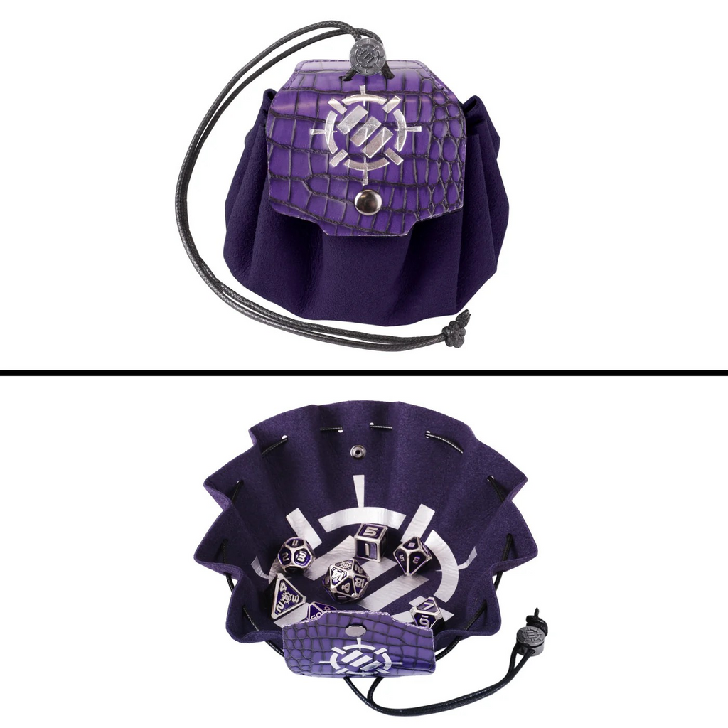 Enhance Tabletop Collectors 7pc Metal RPG Dice Set - Purple