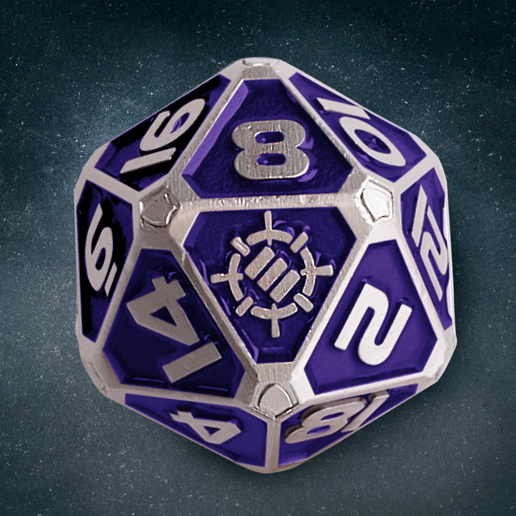 Enhance Tabletop Collectors 7pc Metal RPG Dice Set - Purple