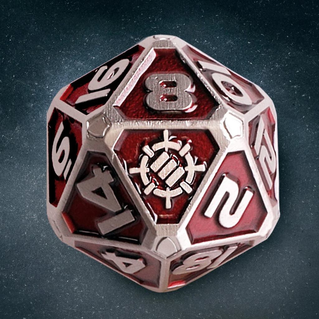 Enhance Tabletop Collectors 7pc Metal RPG Dice Set - Red