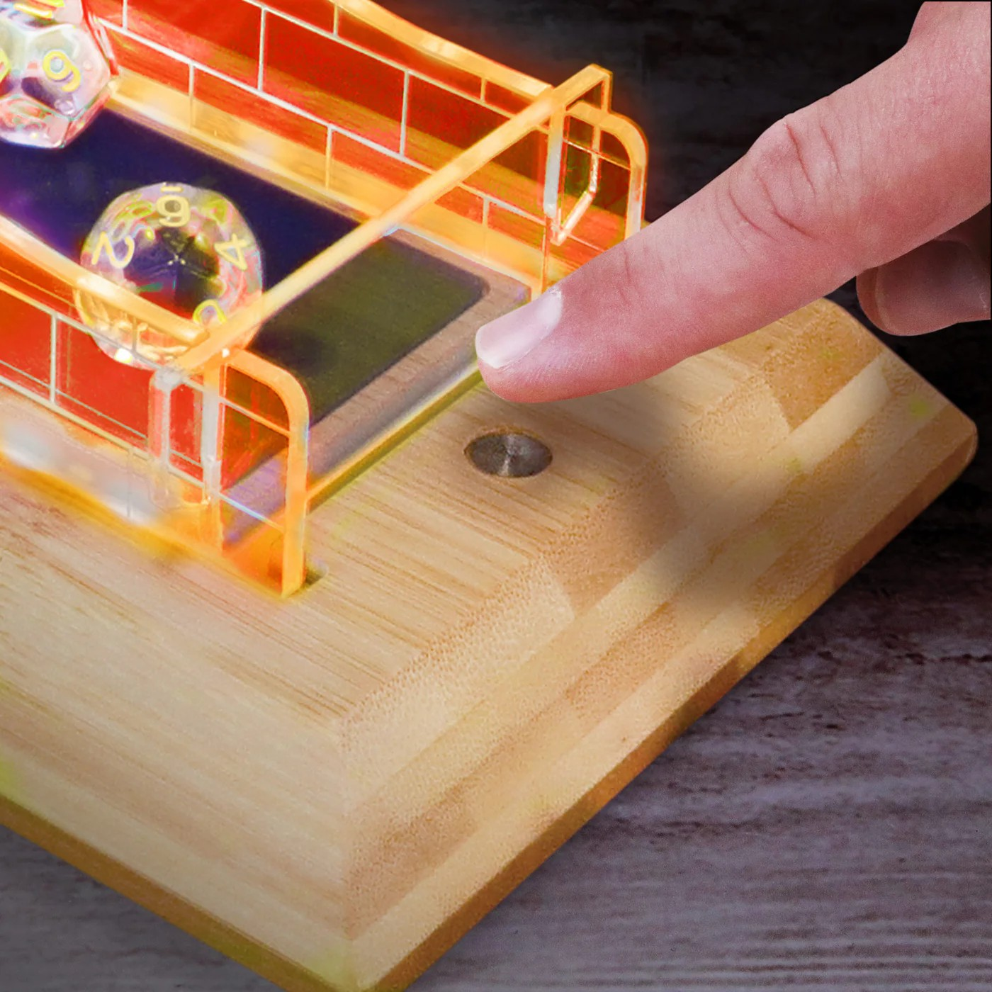 Enhance Tabletop LED Dice Tower and 7pc Clear Dice Set