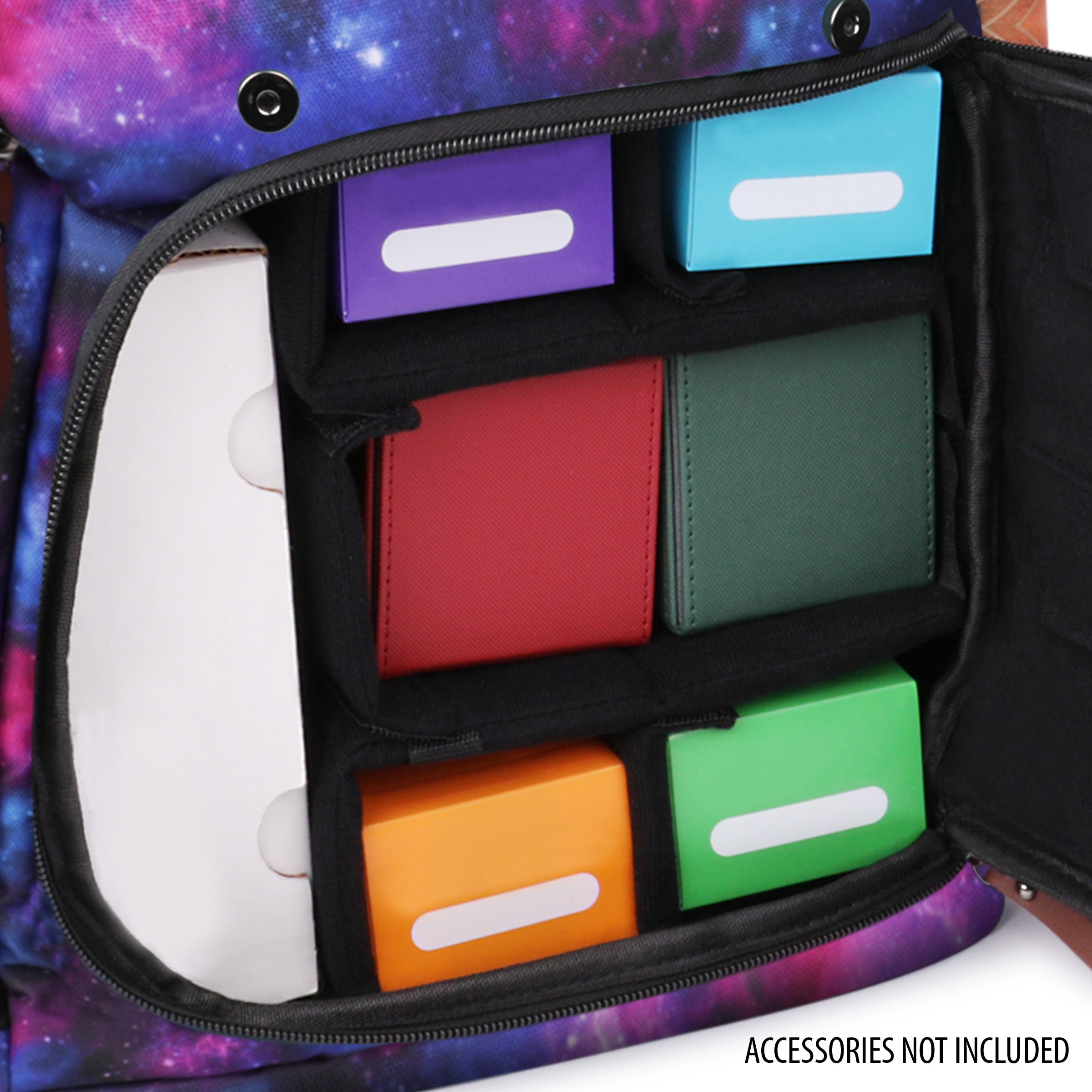 ENHANCE Designer Edition Full Size Trading Card Storage Box Backpack Galaxy