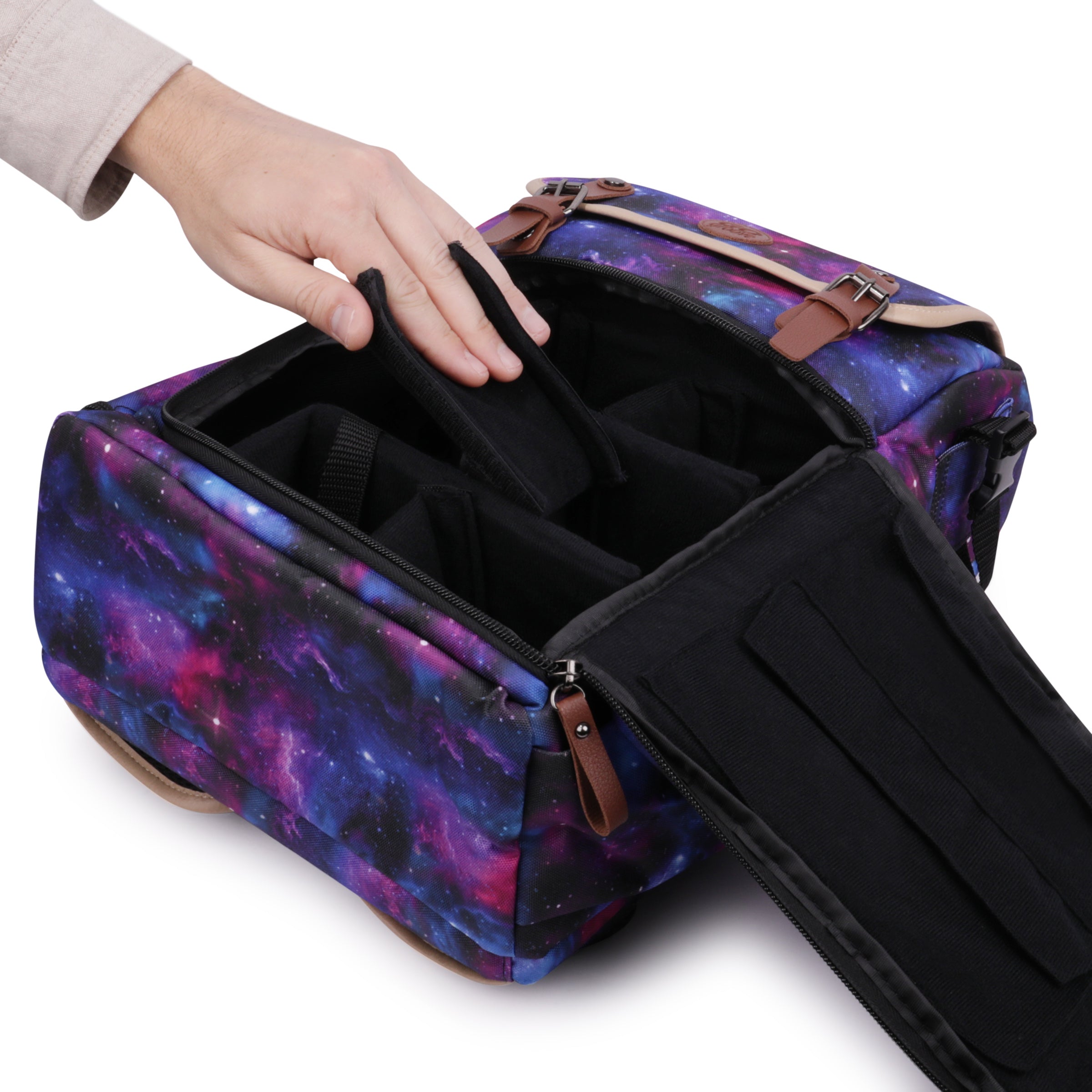 ENHANCE Designer Edition Full Size Trading Card Storage Box Backpack Galaxy