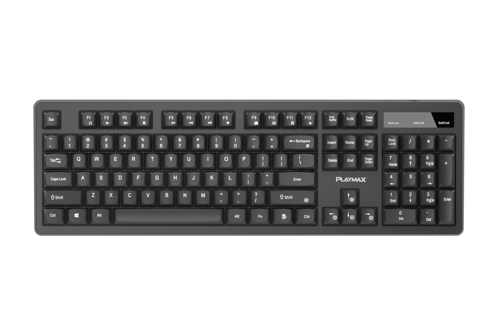 Playmax Black RGB Membrane Gaming Keyboard