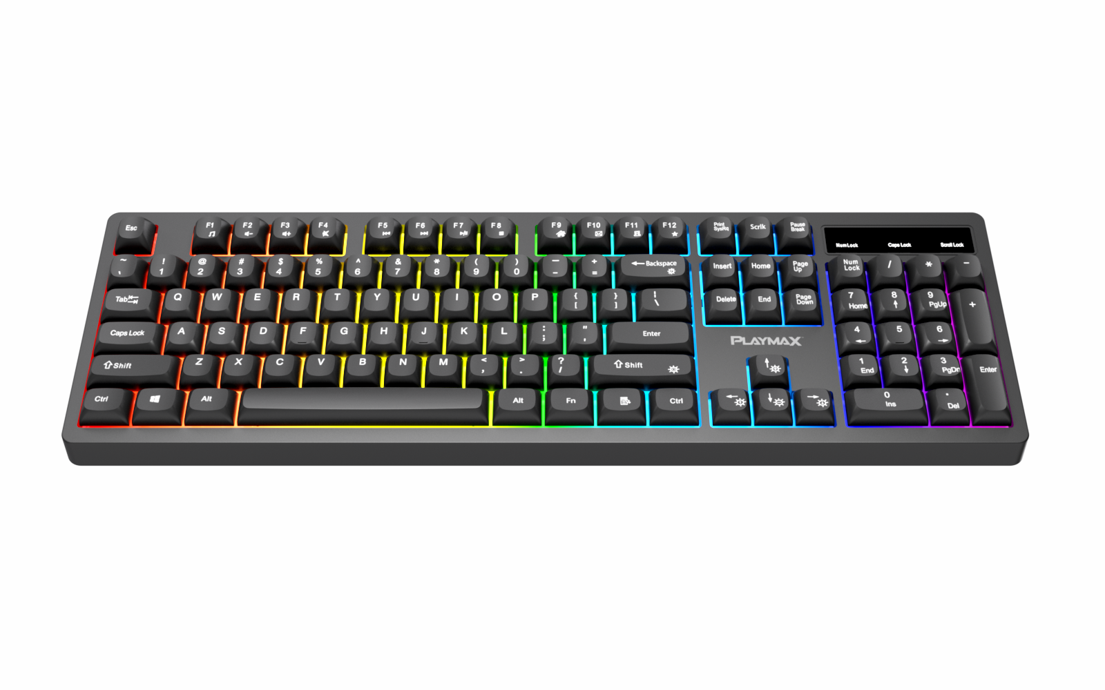 Playmax Black RGB Membrane Gaming Keyboard