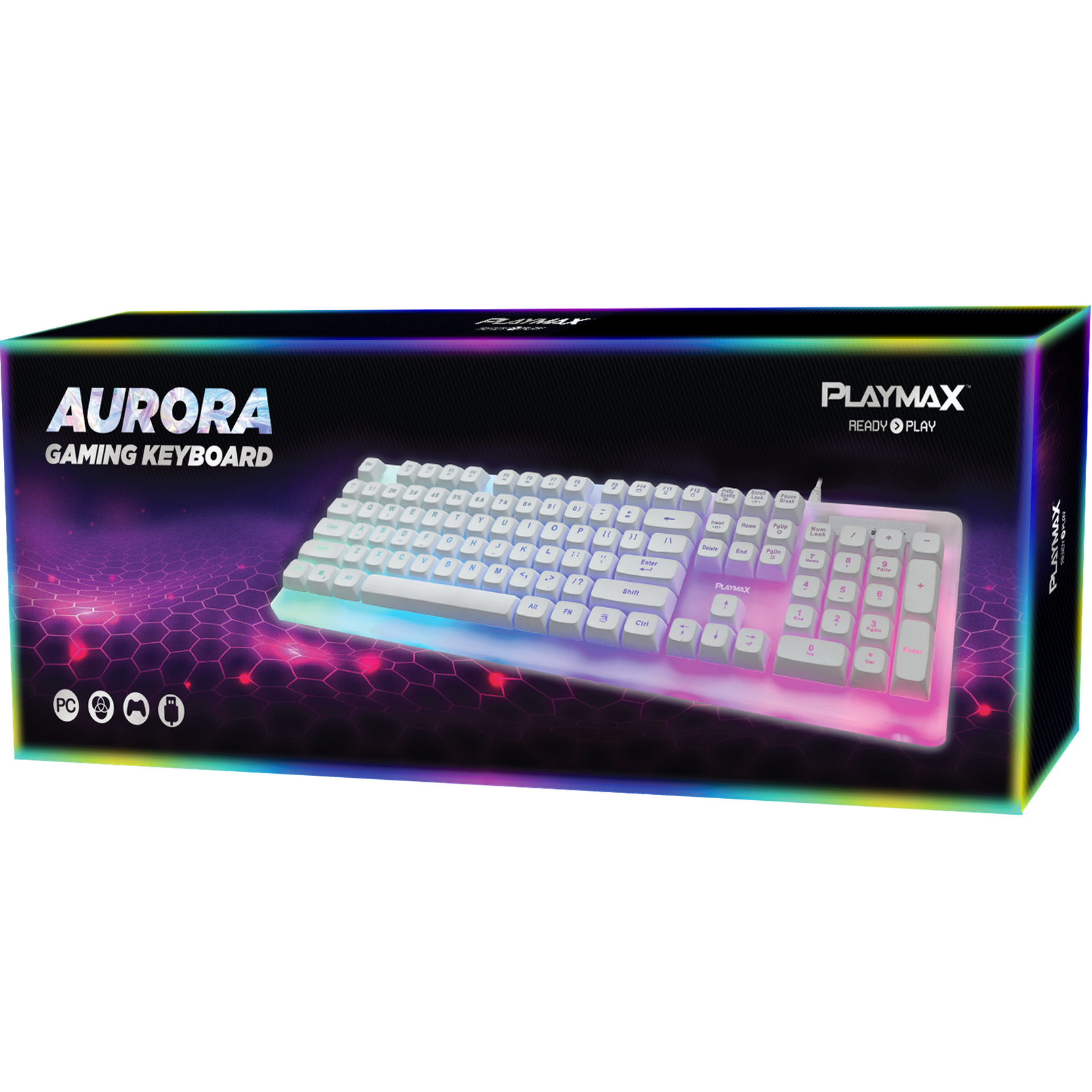 Playmax Aurora keyboard - White
