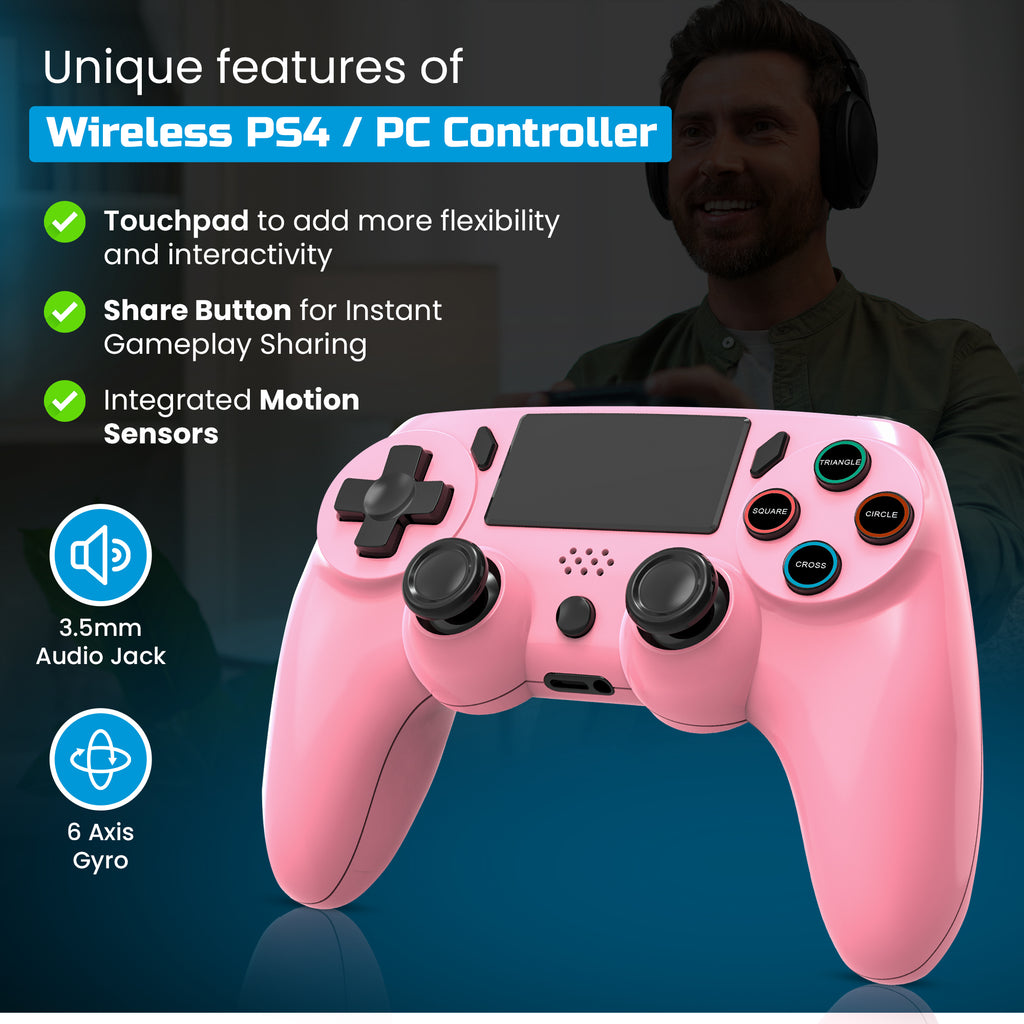 Playmax PS4 / PC Wireless Controller (pink)
