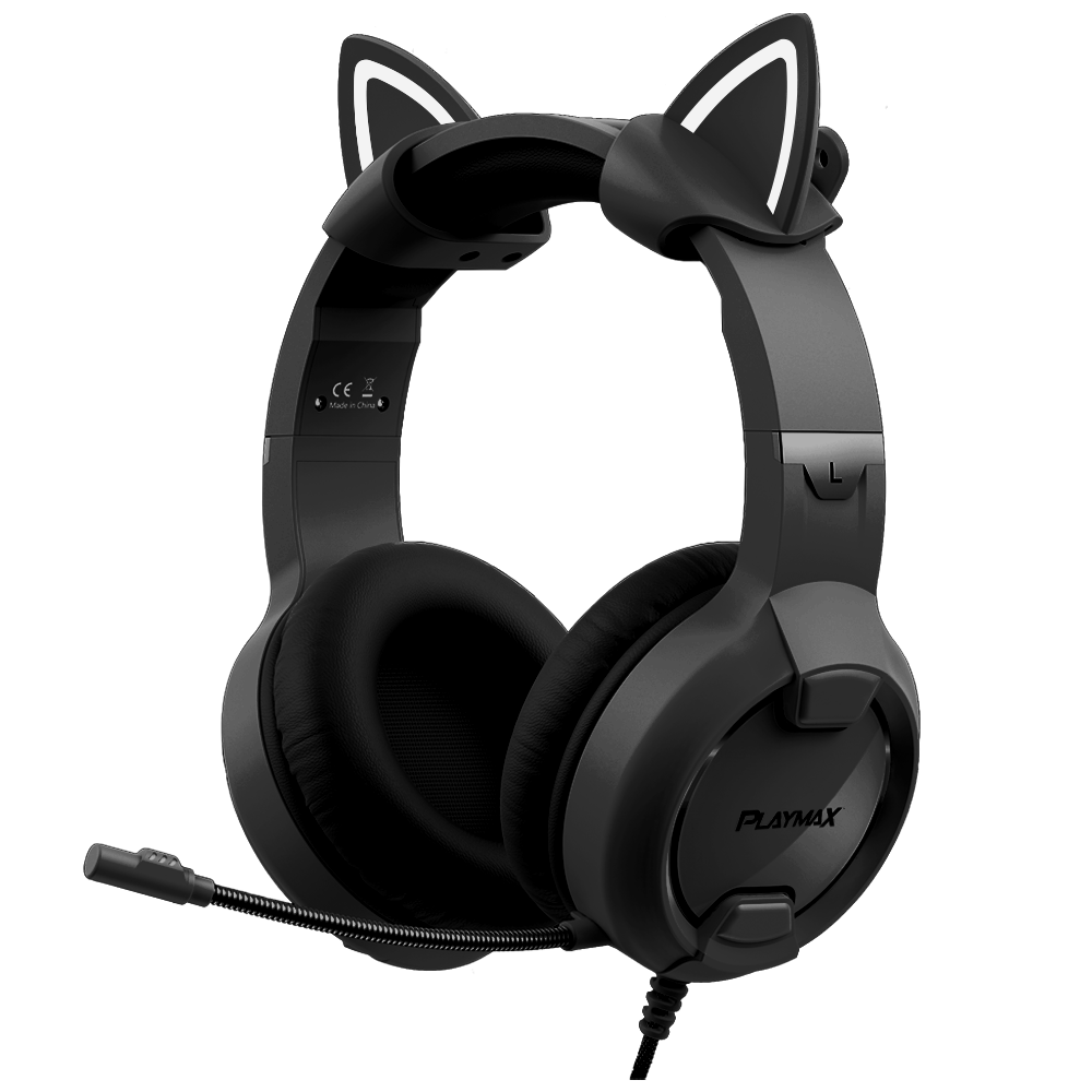 Playmax Cat Ears - Black/White
